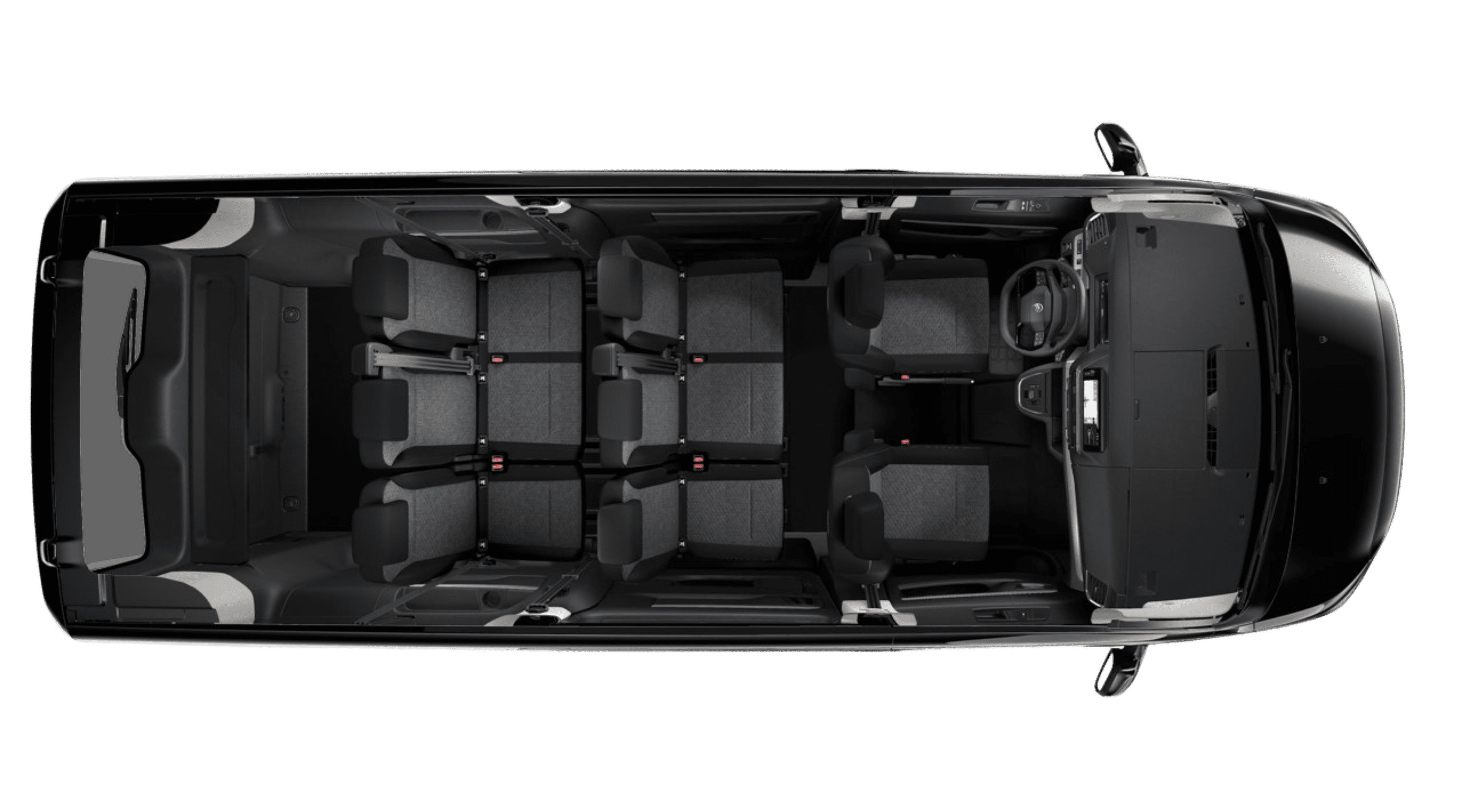 Ansicht der Rücksitze eines Citroën SpaceTourer
