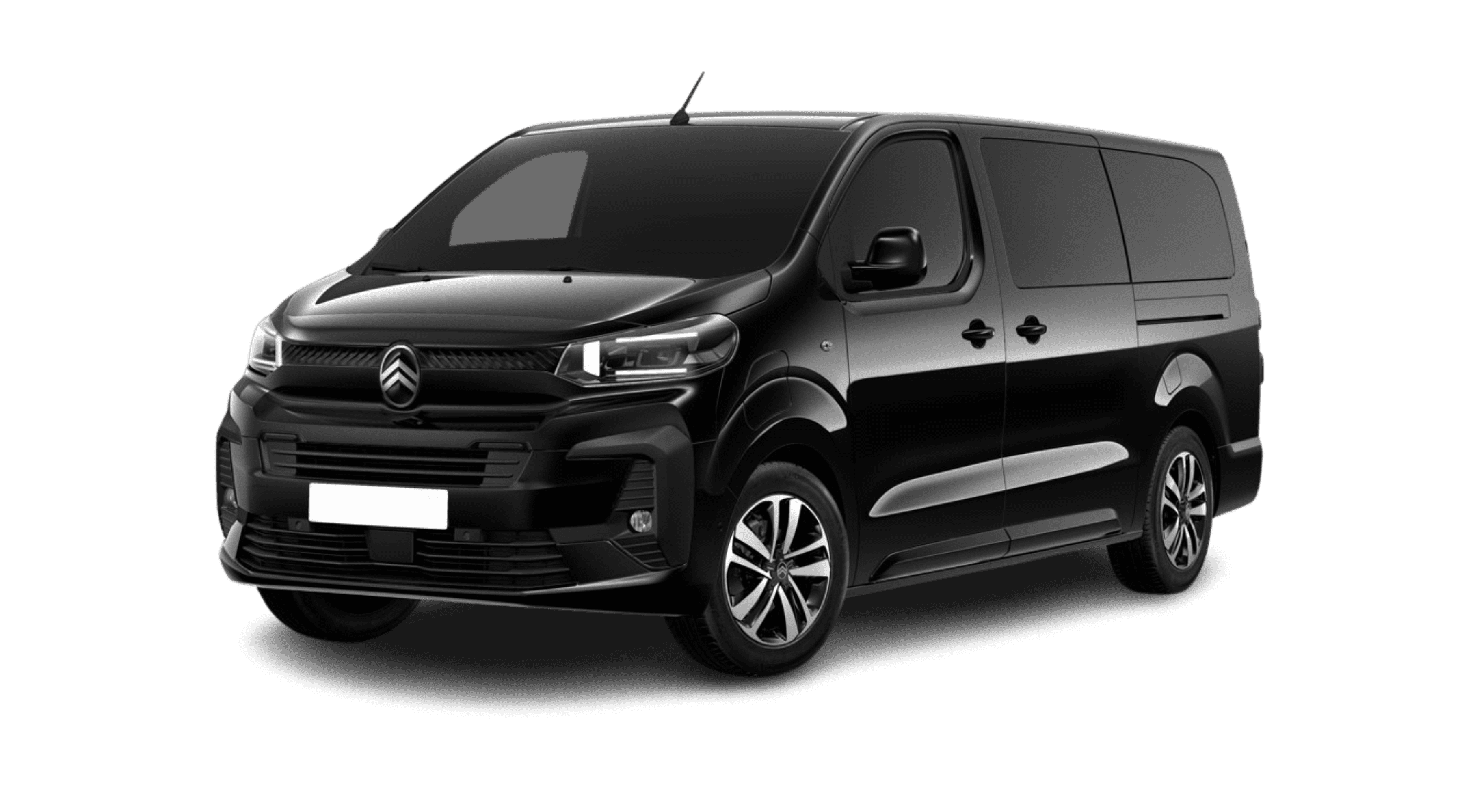 Schräge Frontansicht eines Citroën SpaceTourer, freigestellt