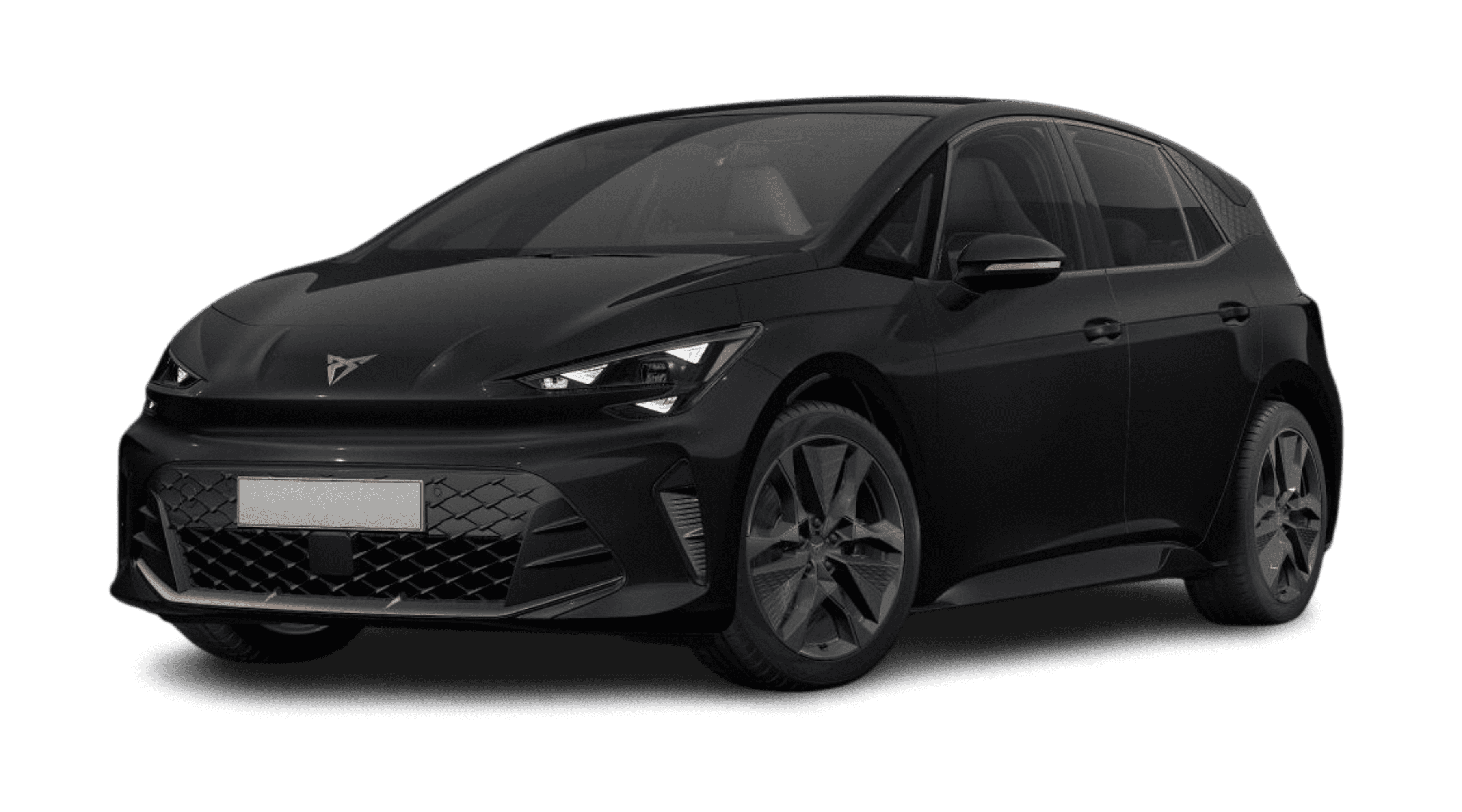 Schräge Frontansicht eines CUPRA Born, freigestellt