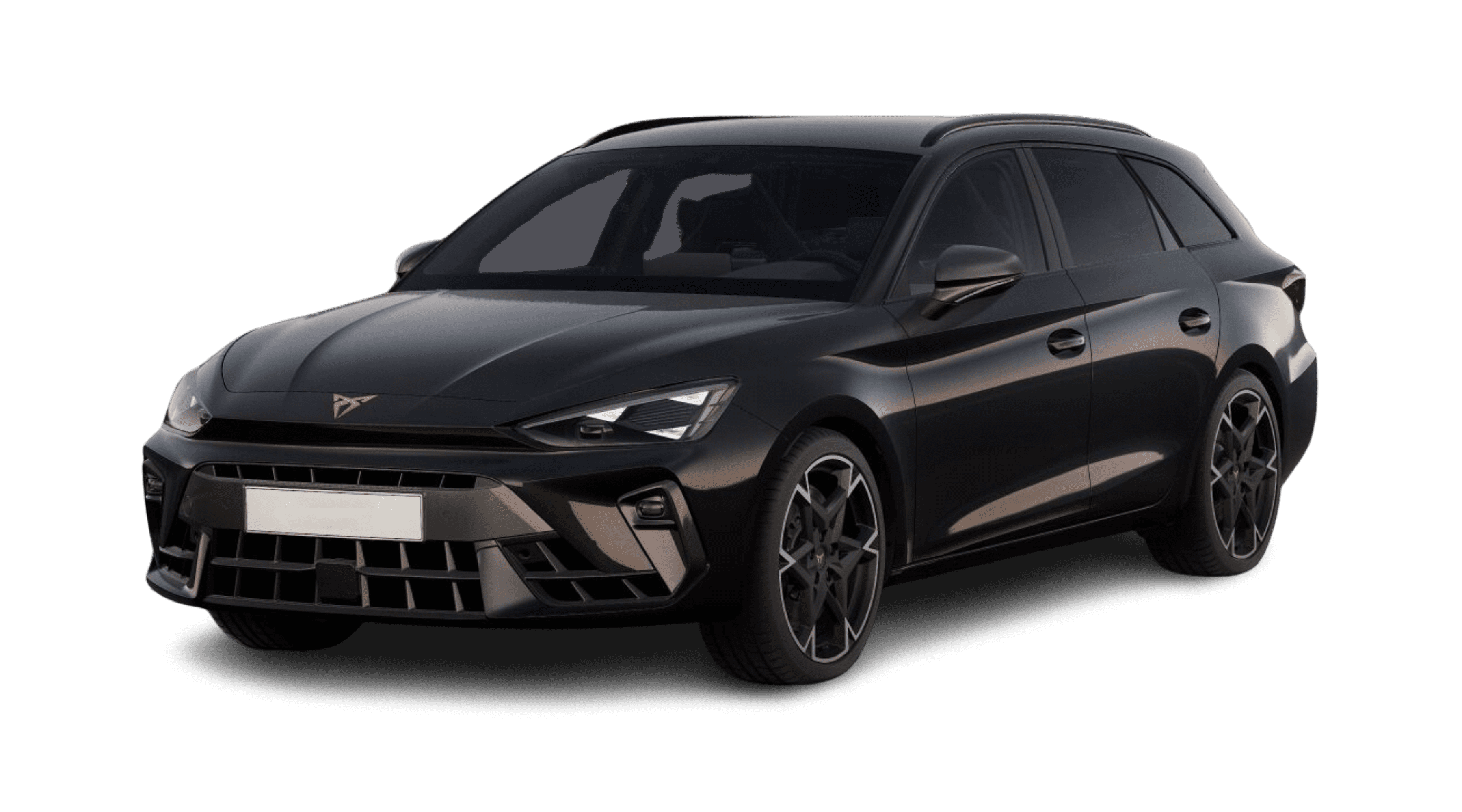 Schräge Frontansicht eines CUPRA Leon, freigestellt