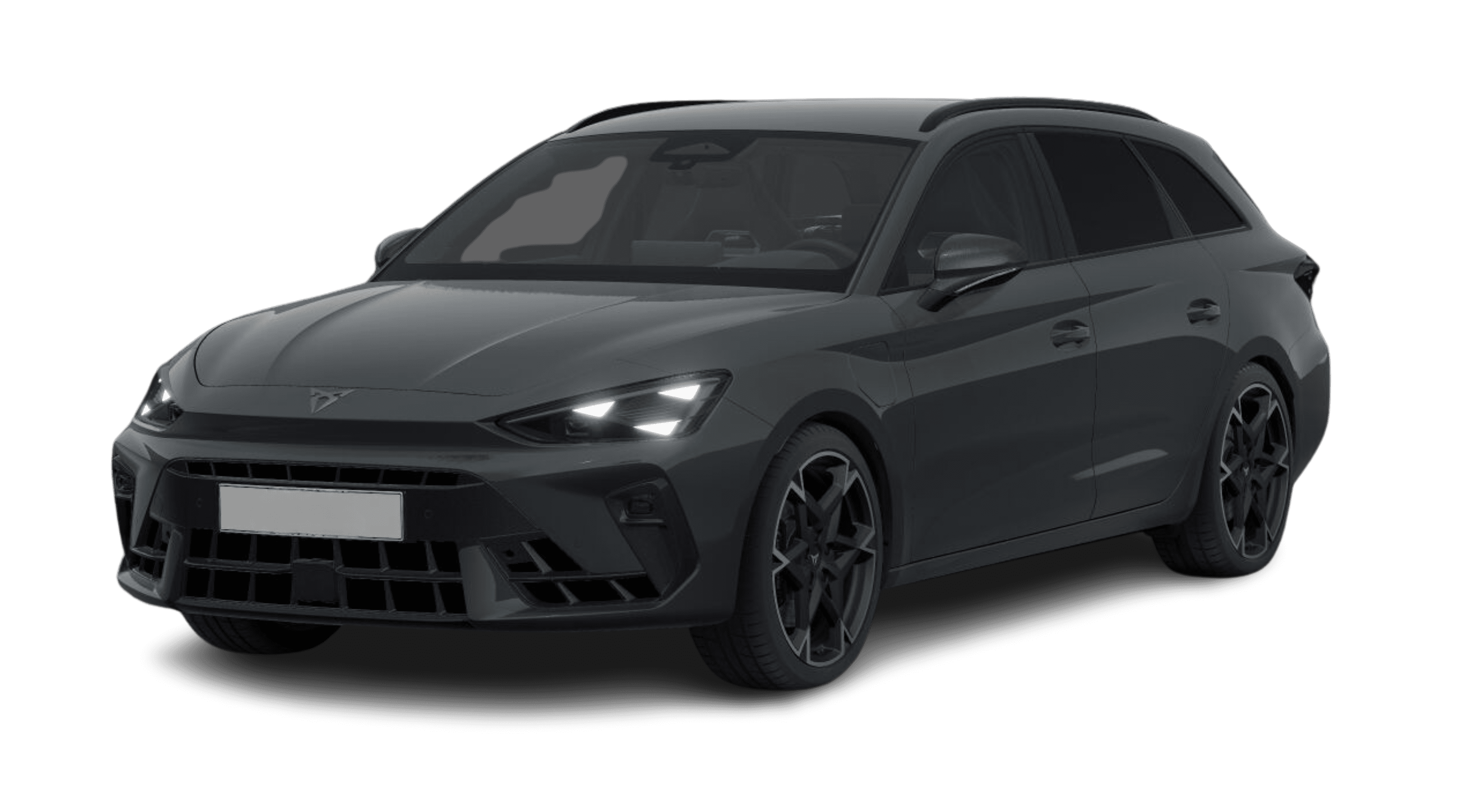 Schräge Frontansicht eines CUPRA Leon, freigestellt