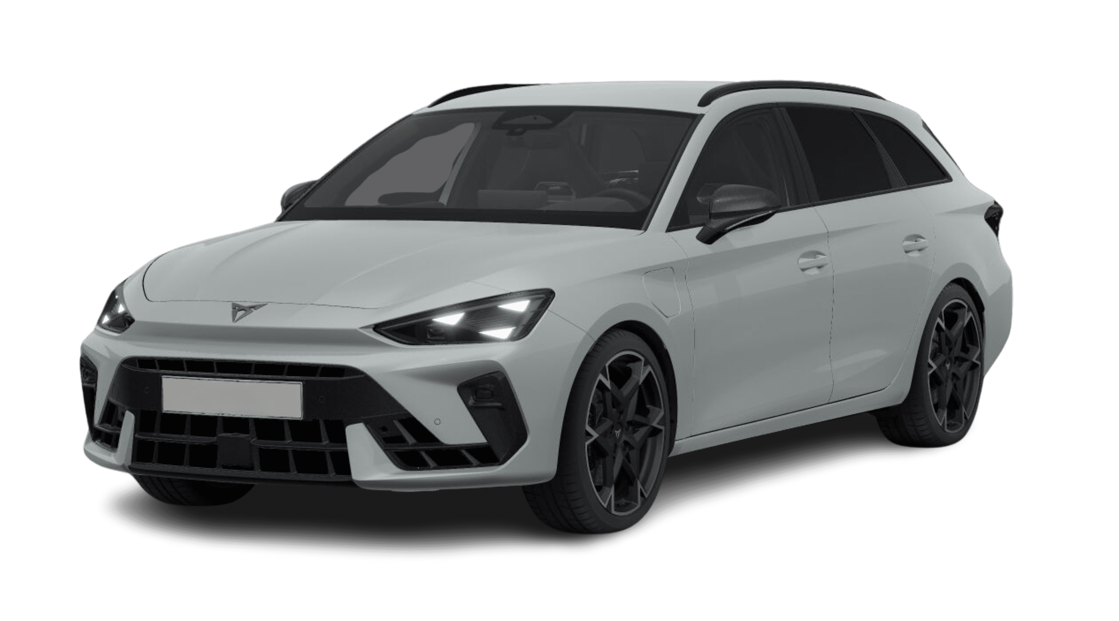 Schräge Frontansicht eines CUPRA Leon, freigestellt