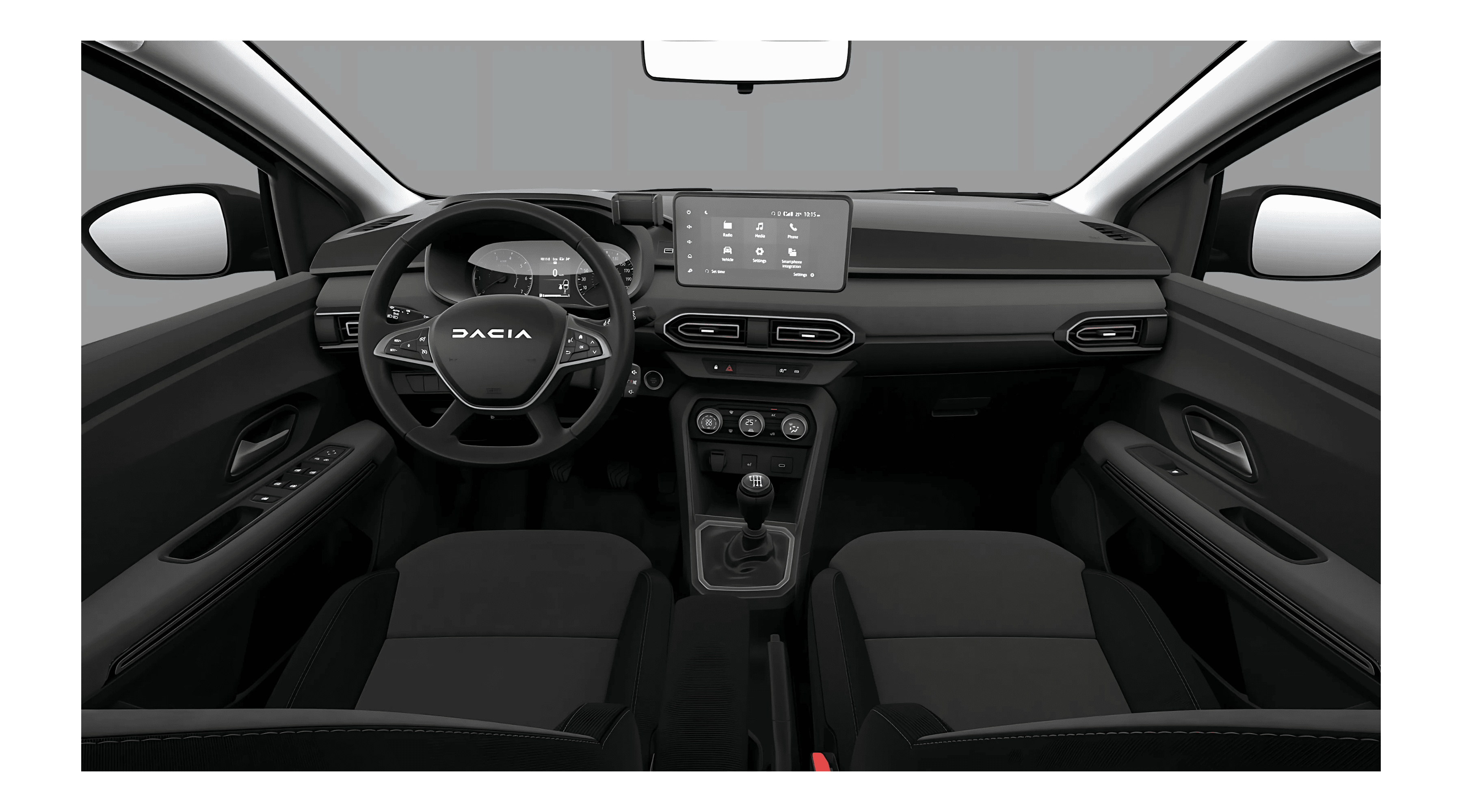 Ansicht des Armaturenbretts eines Dacia Jogger