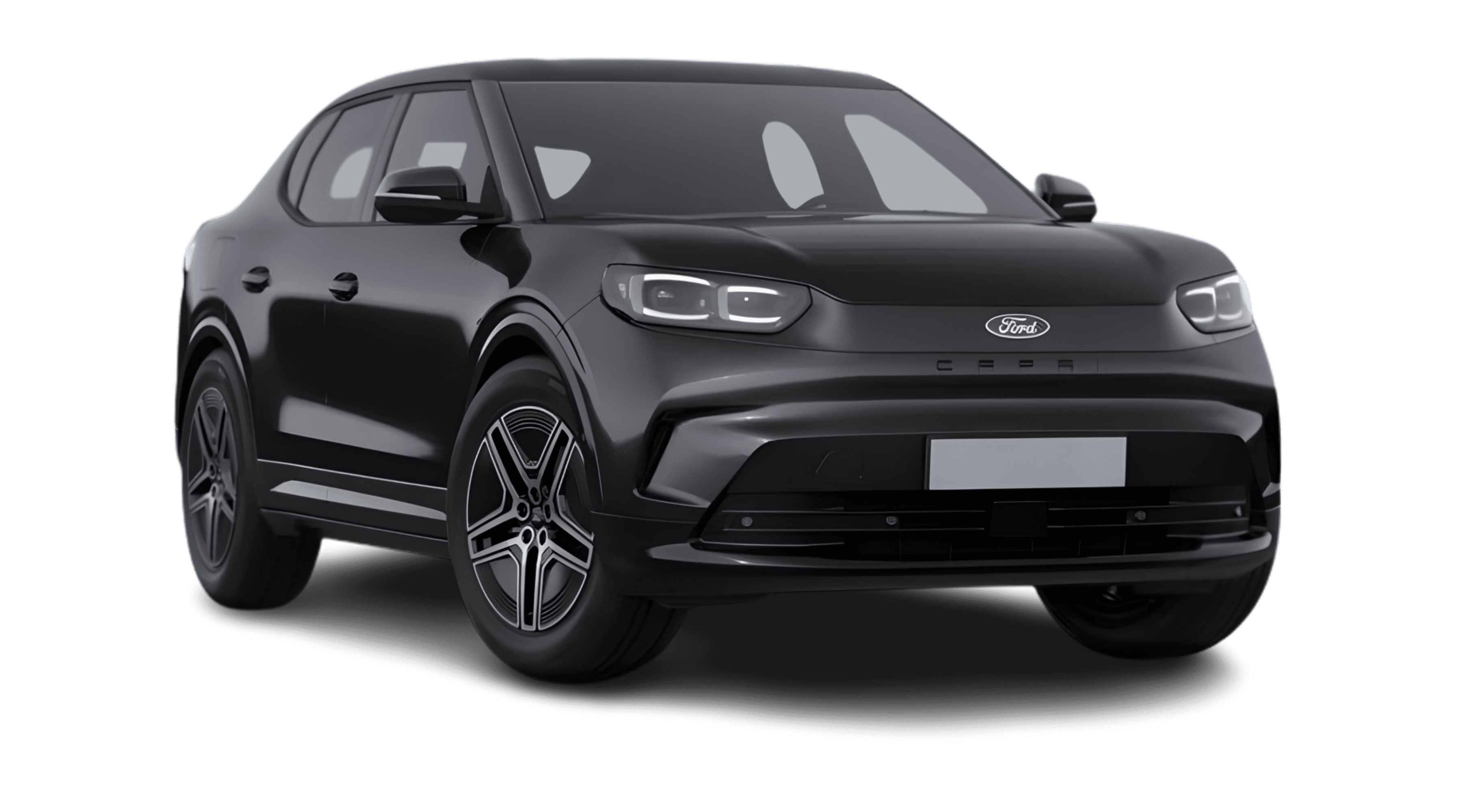 Schräge Frontansicht eines Ford Capri, freigestellt