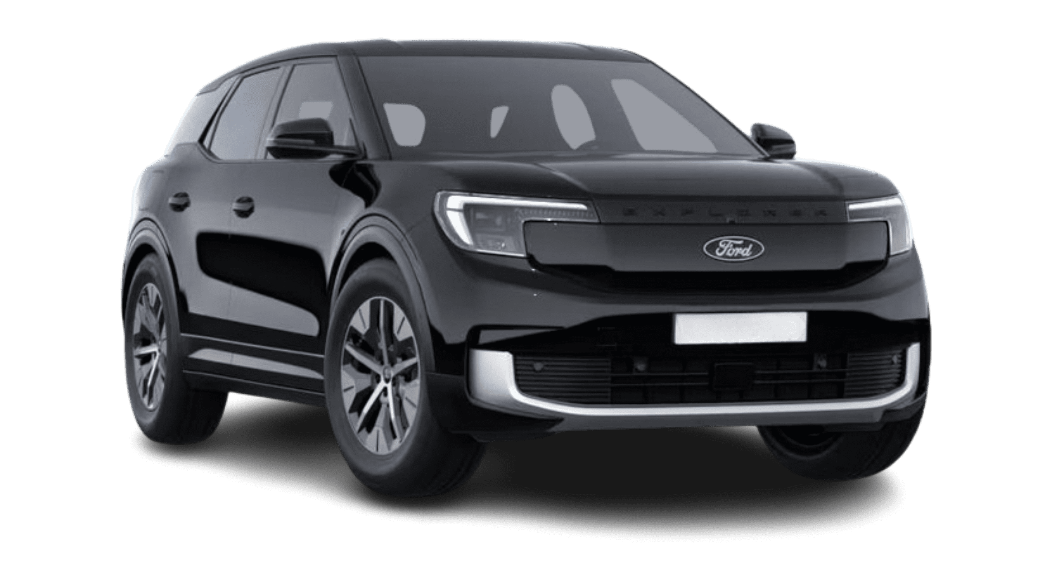 Schräge Frontansicht eines Ford Explorer, freigestellt