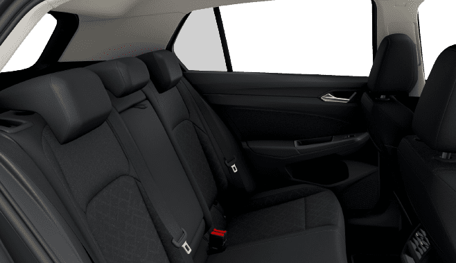 Ansicht der Rücksitze eines Volkswagen Golf