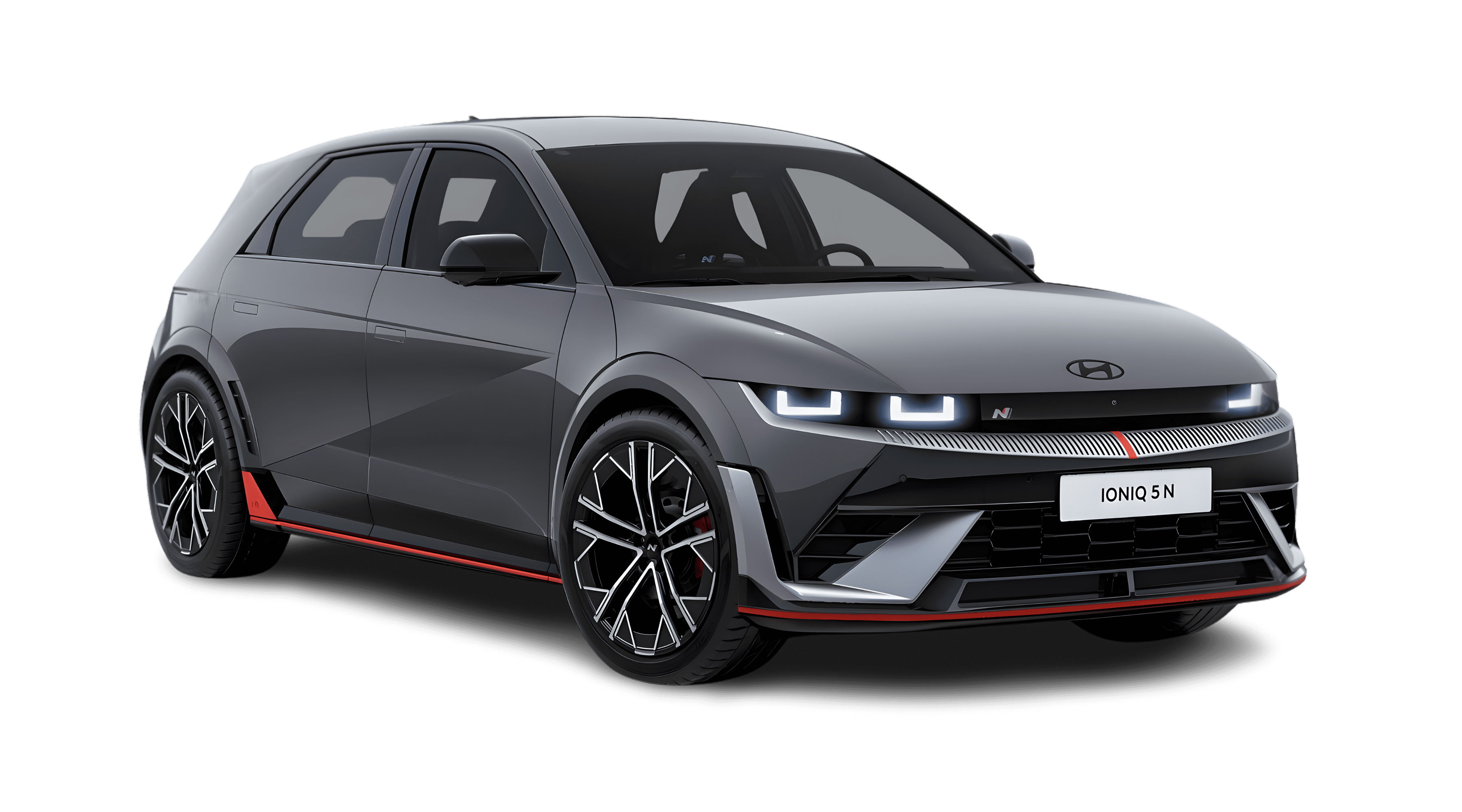 Schräge Frontansicht eines Hyundai IONIQ 5, freigestellt