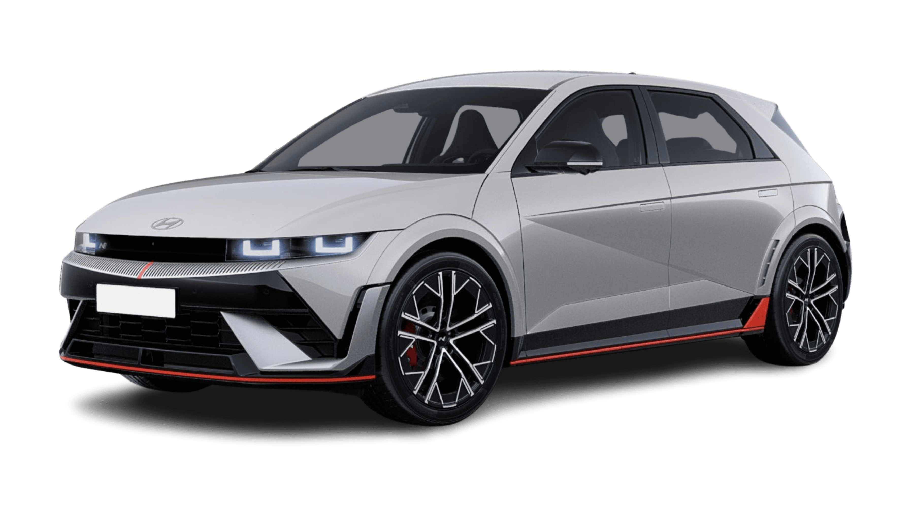Schräge Frontansicht eines Hyundai IONIQ 5, freigestellt