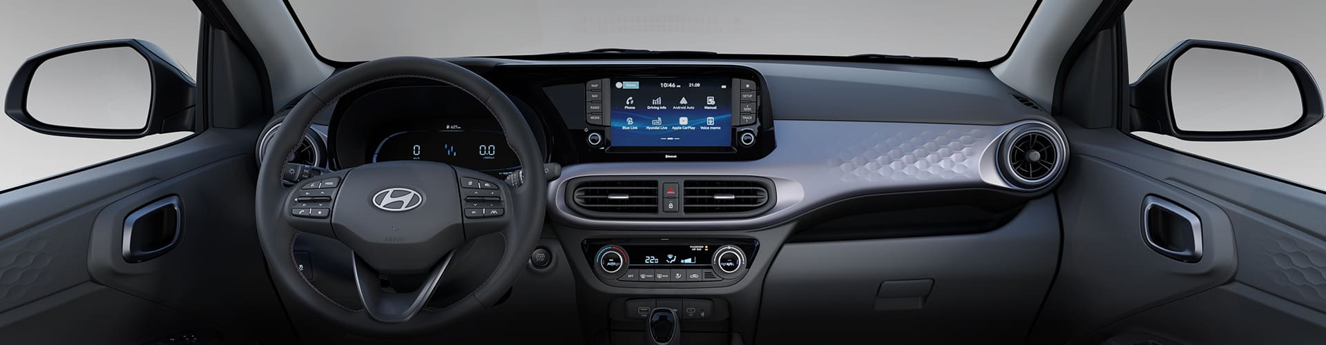 Ansicht des Armaturenbretts eines Hyundai i10