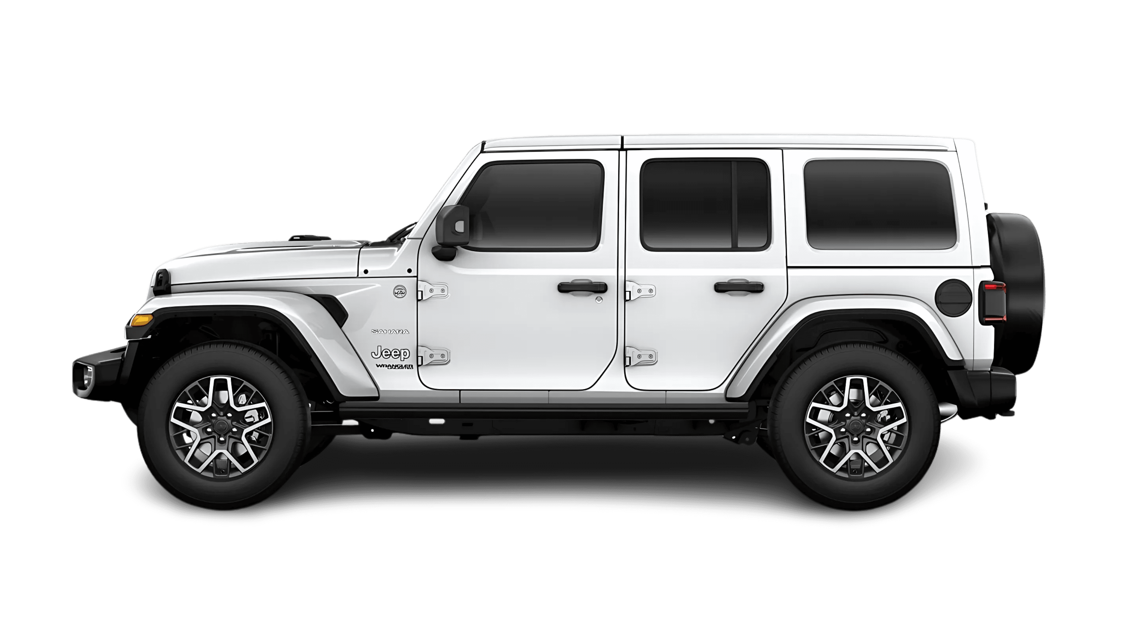 Seitenansicht eines Jeep Wrangler