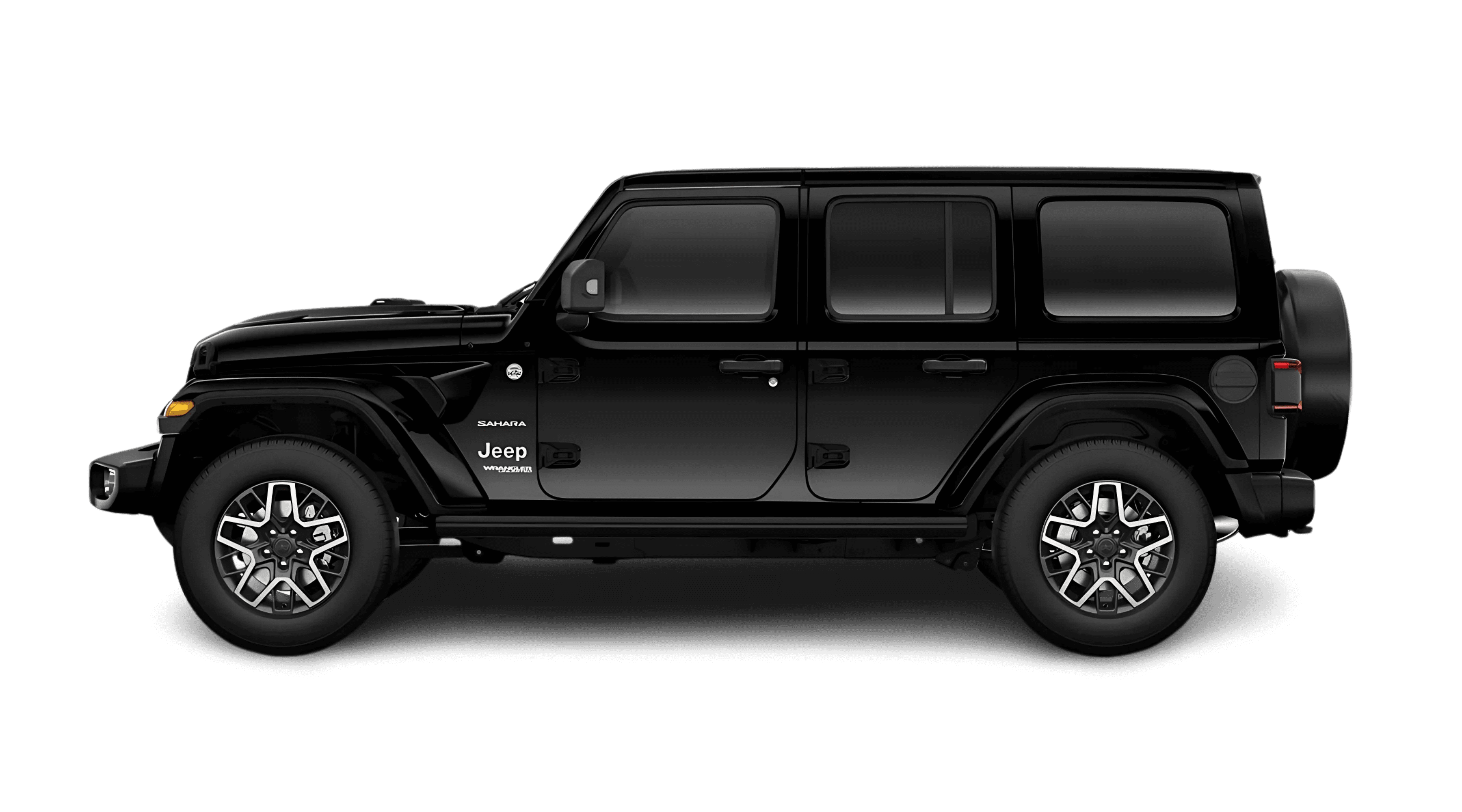 Seitenansicht eines Jeep Wrangler