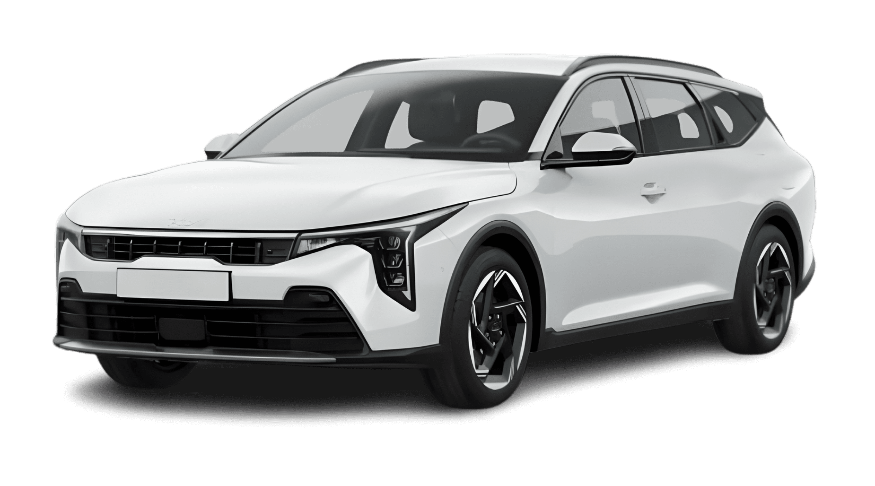 Schräge Frontansicht eines Kia K4, freigestellt