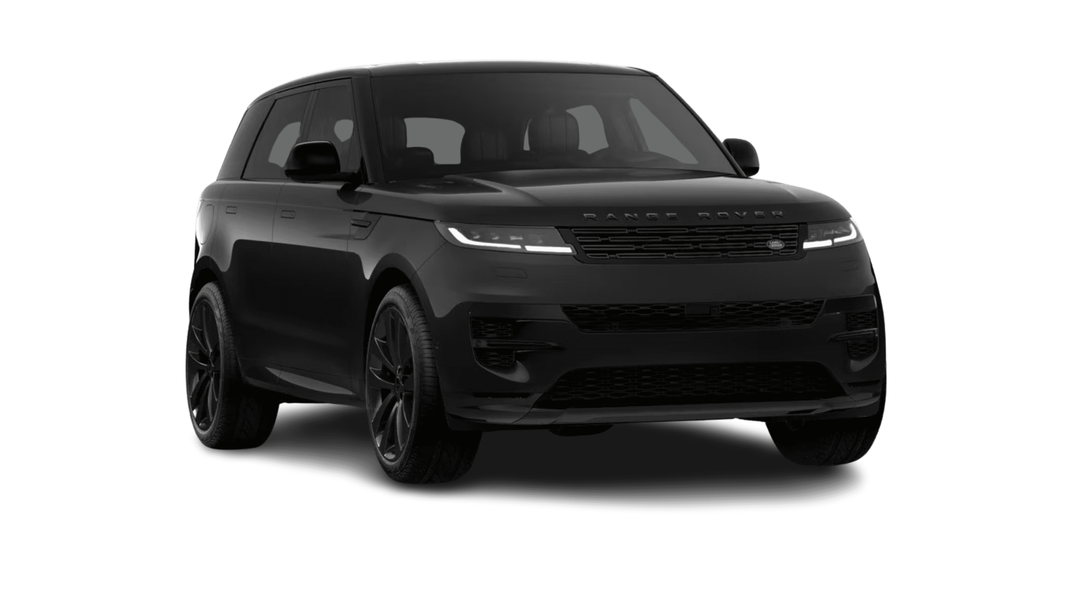 Schräge Frontansicht eines Land Rover Range Rover Sport, freigestellt