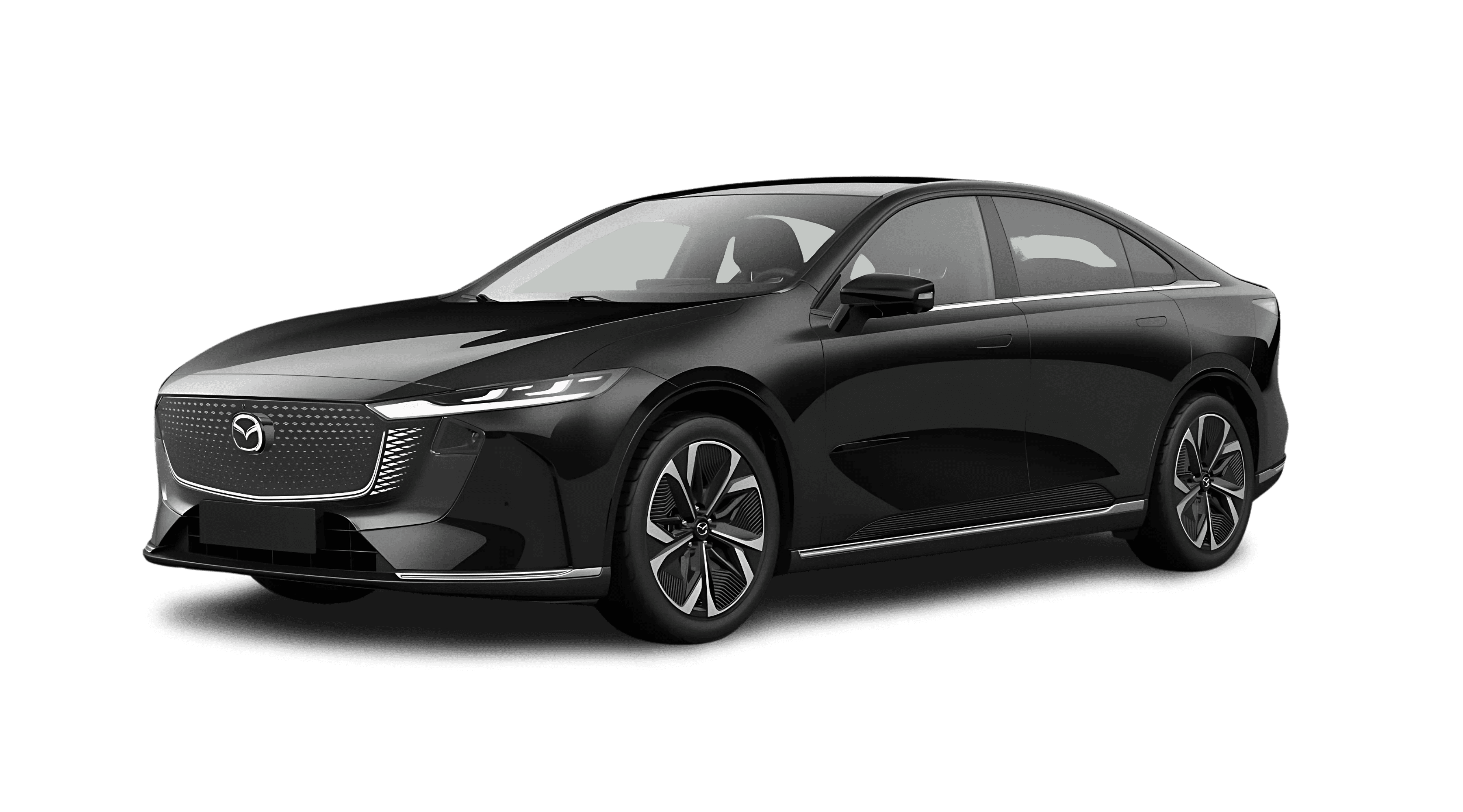 Schräge Frontansicht eines Mazda Mazda6e, freigestellt