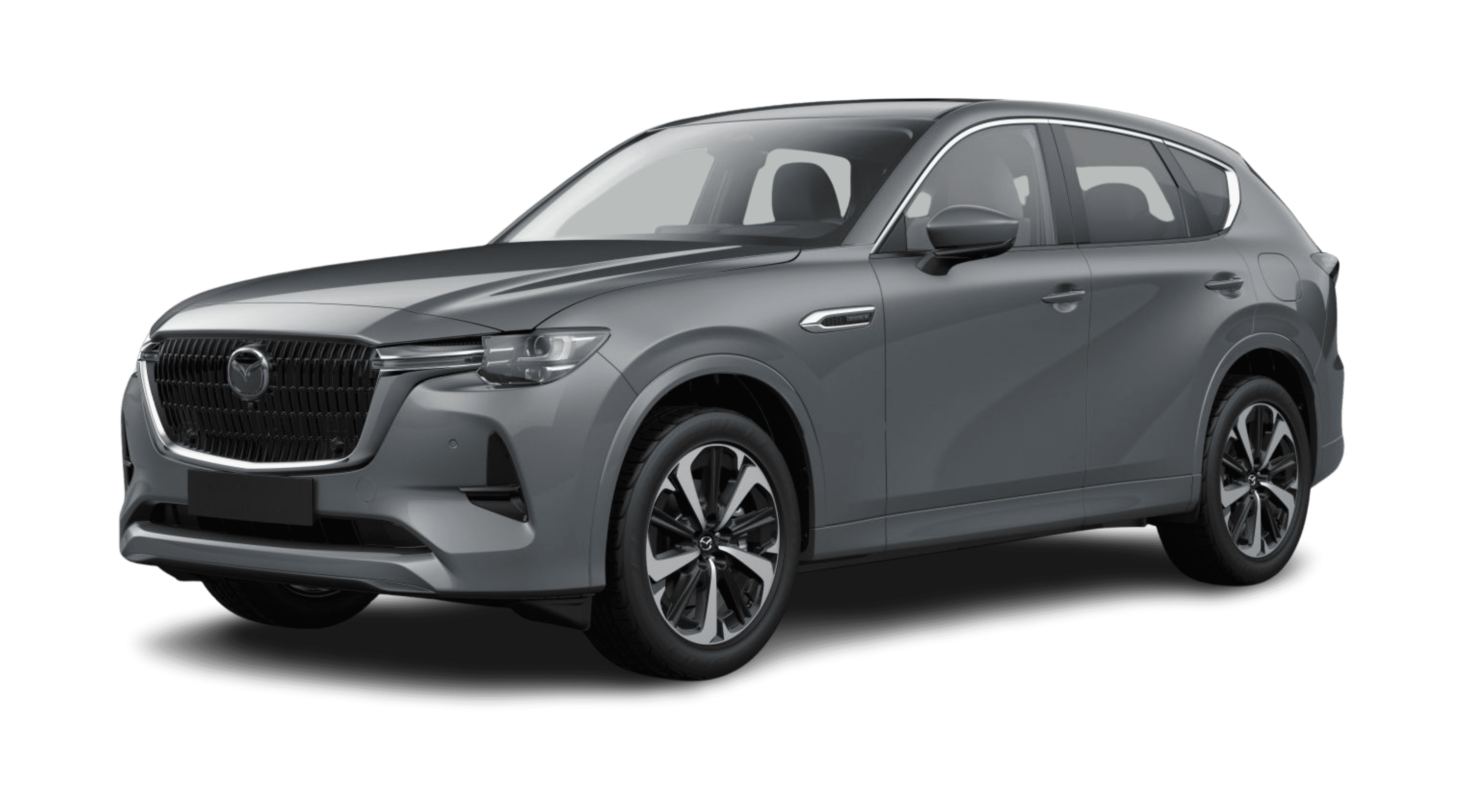 Schräge Frontansicht eines Mazda CX-60, freigestellt