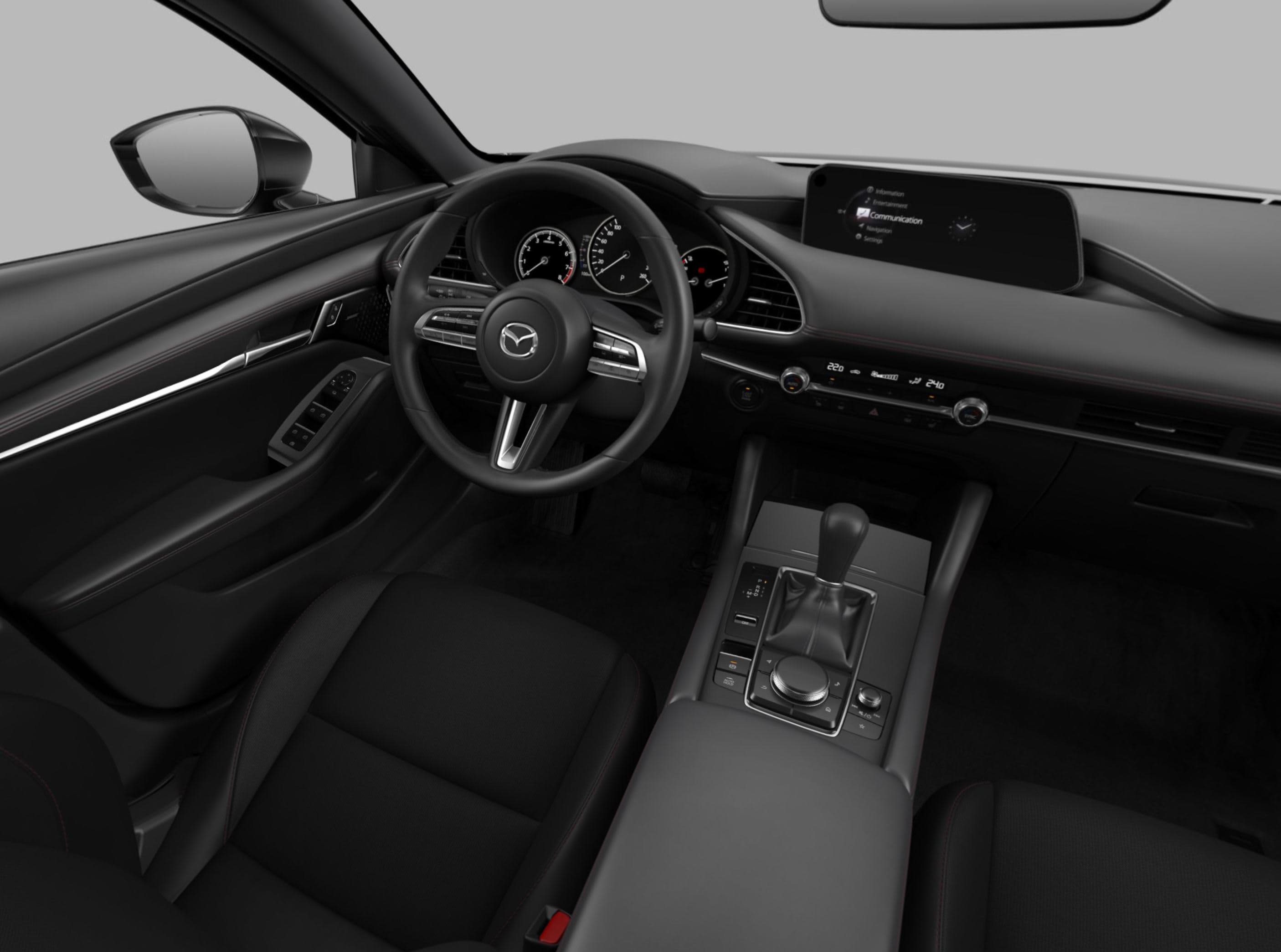 Ansicht des Armaturenbretts eines Mazda Mazda3