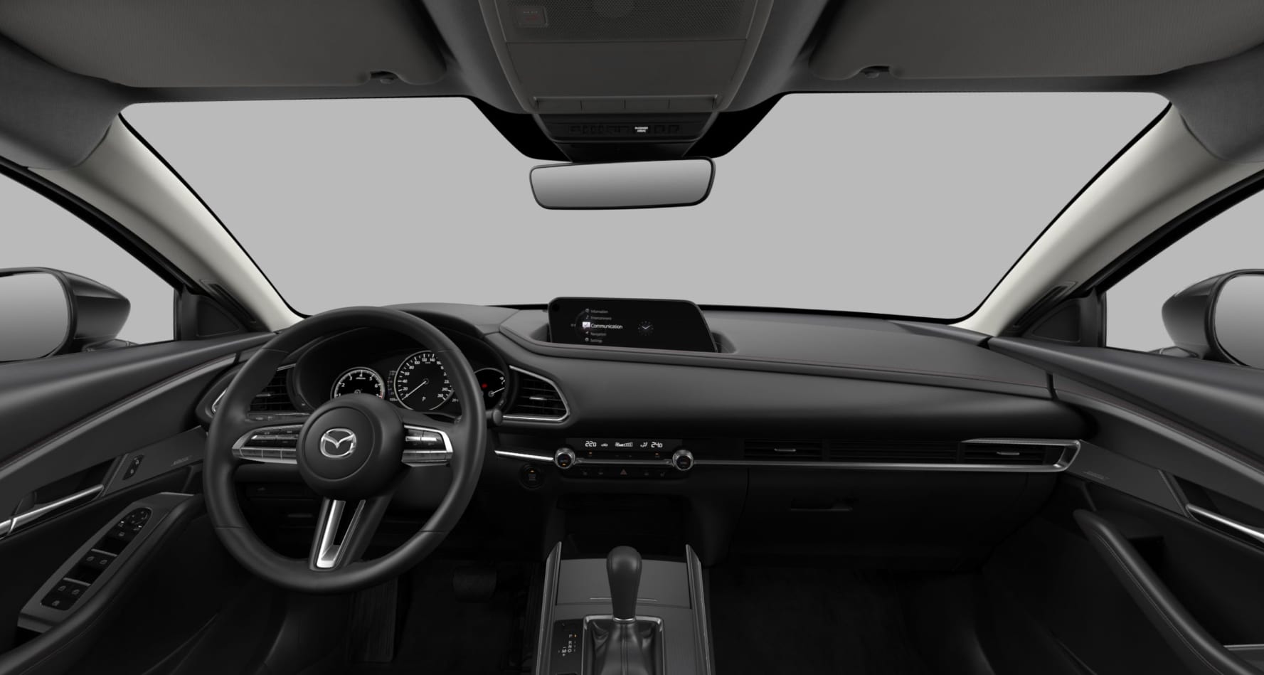 Ansicht des Armaturenbretts eines Mazda CX-30