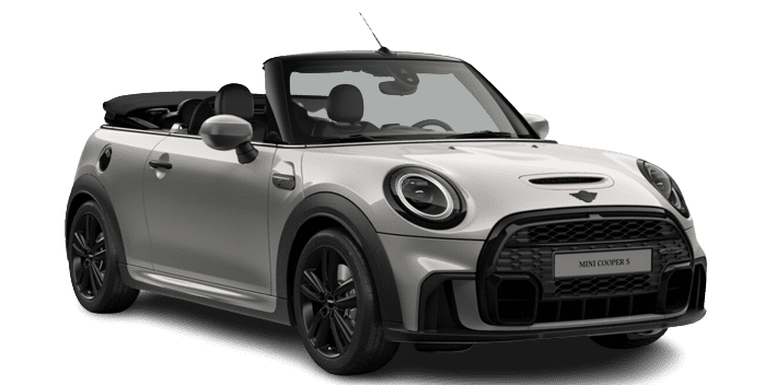Schräge Frontansicht auf einen MINI MINI, freigestellt