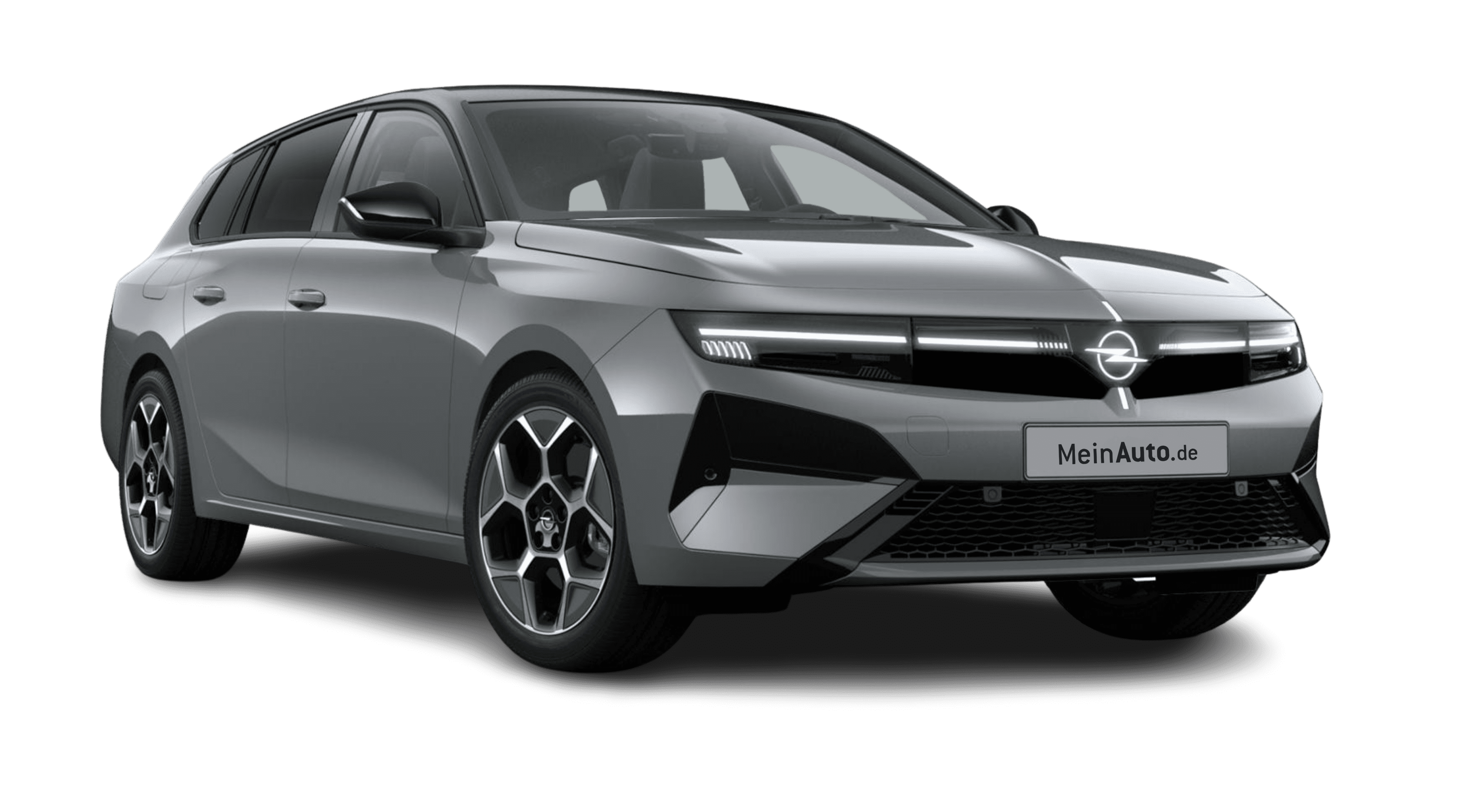 Schräge Frontansicht eines Opel Astra, freigestellt