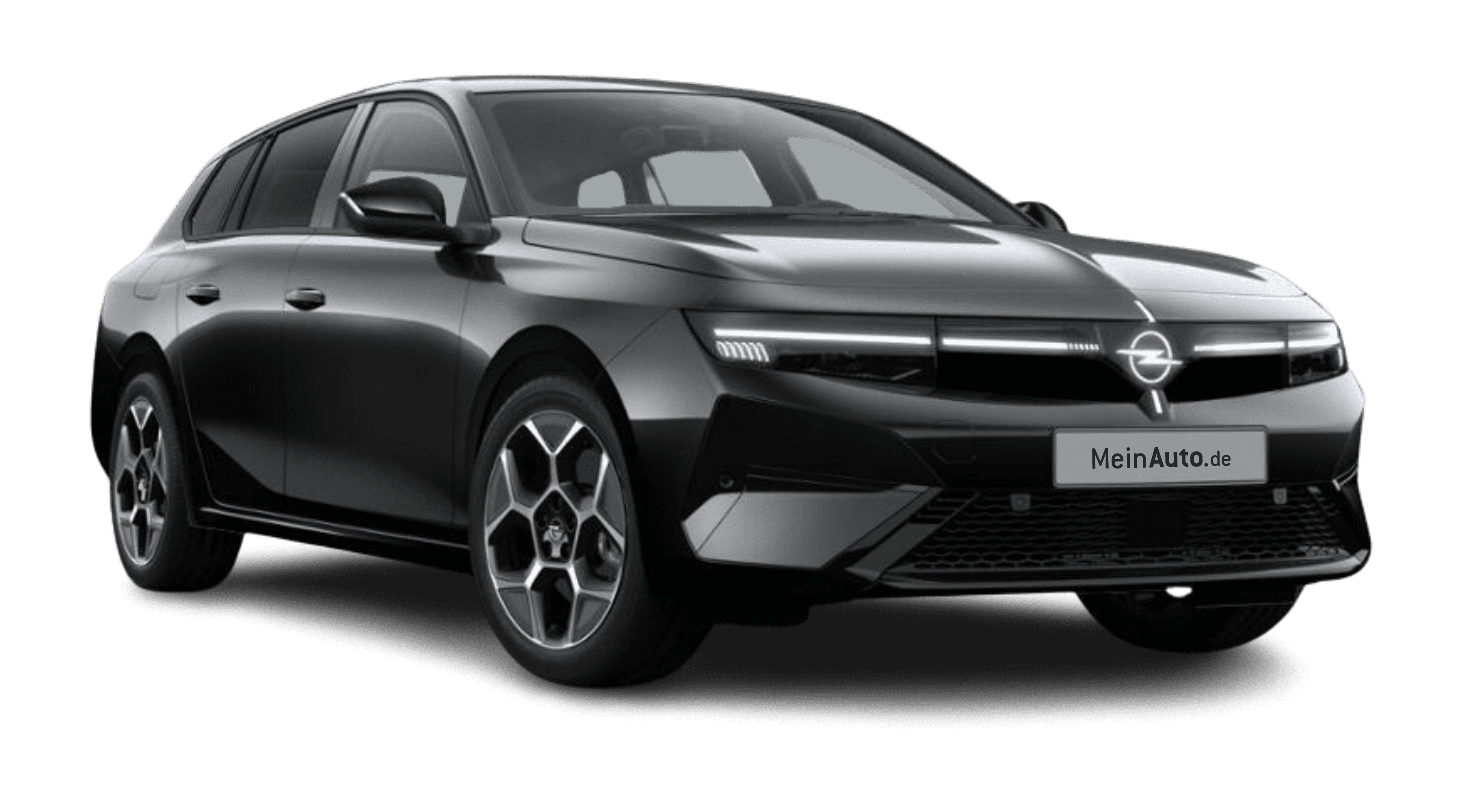 Schräge Frontansicht eines Opel Astra, freigestellt