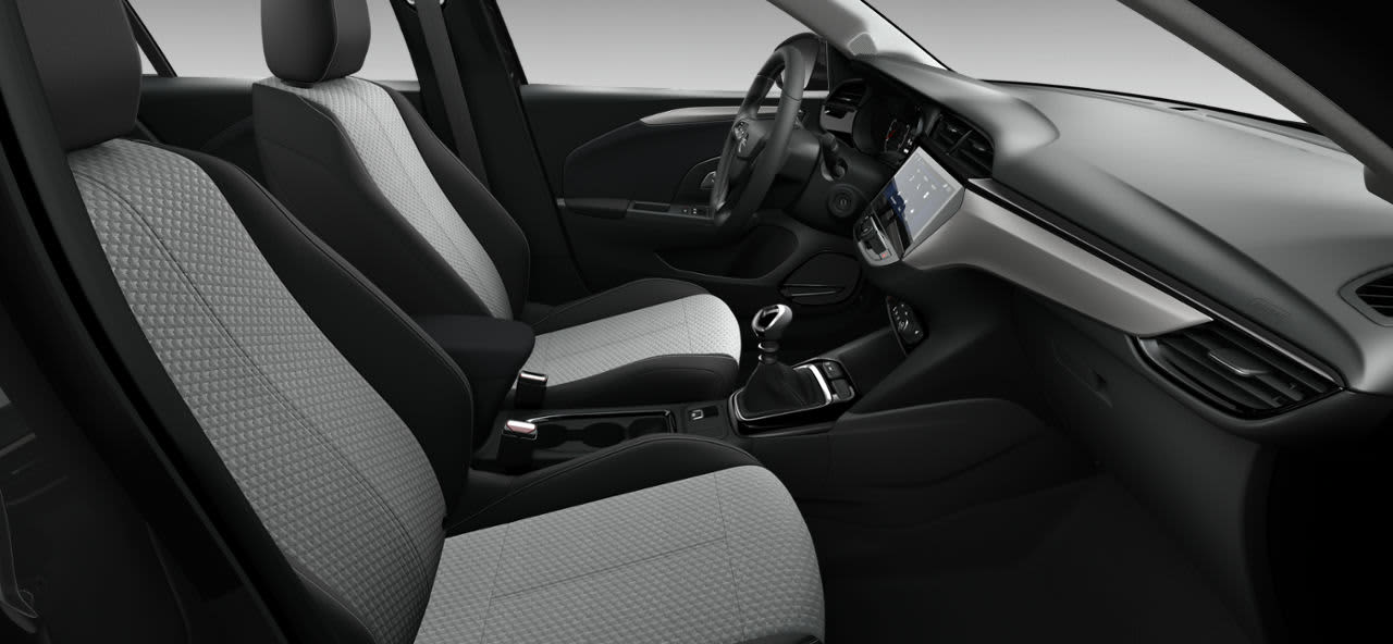 Ansicht der Frontsitze eines Opel Corsa