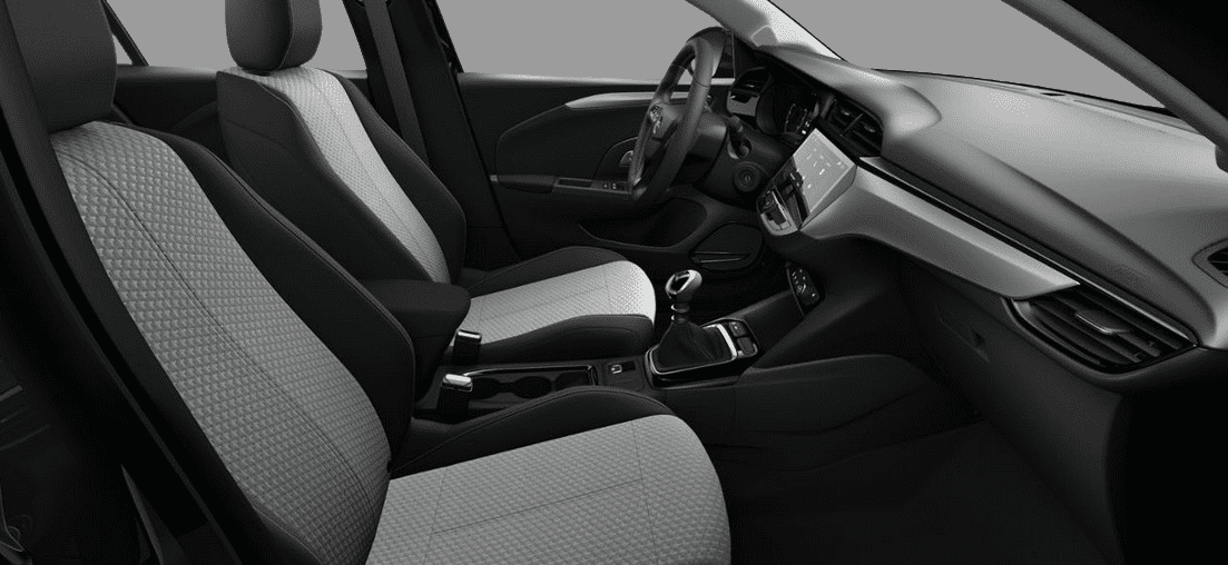 Ansicht der Frontsitze eines Opel Corsa