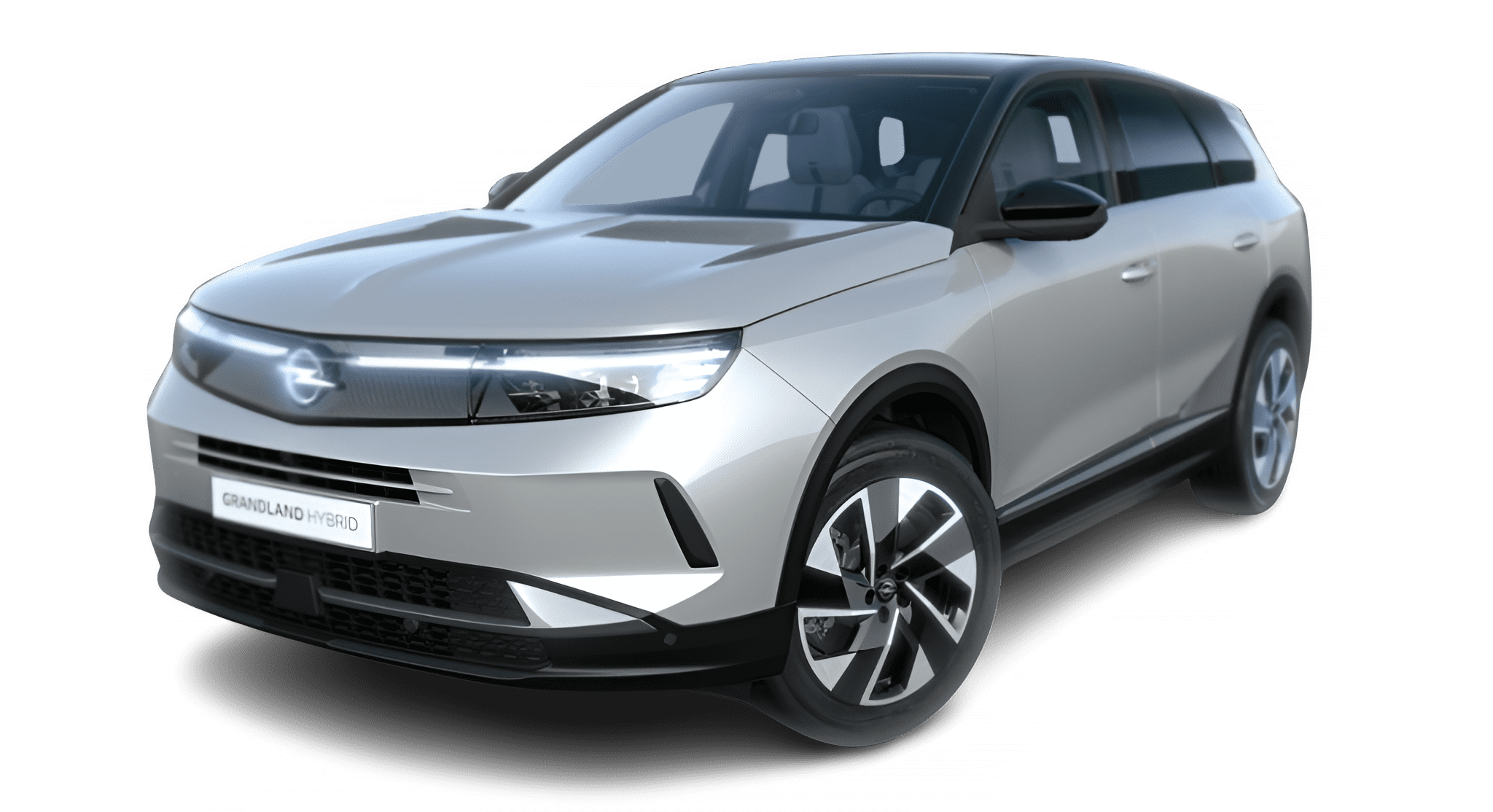 Schräge Frontansicht auf einen Opel Grandland, freigestellt