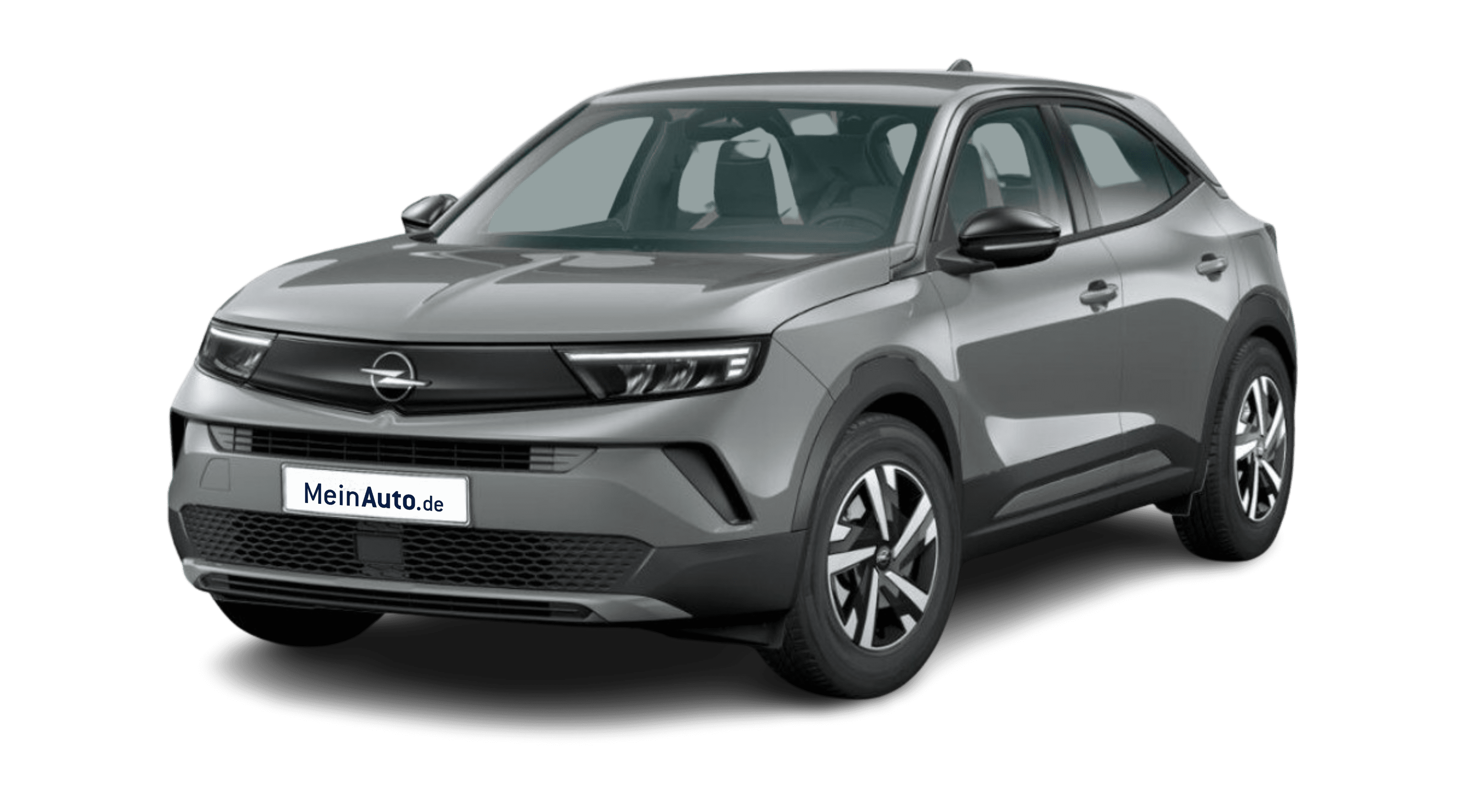 Schräge Frontansicht eines Opel Mokka, freigestellt