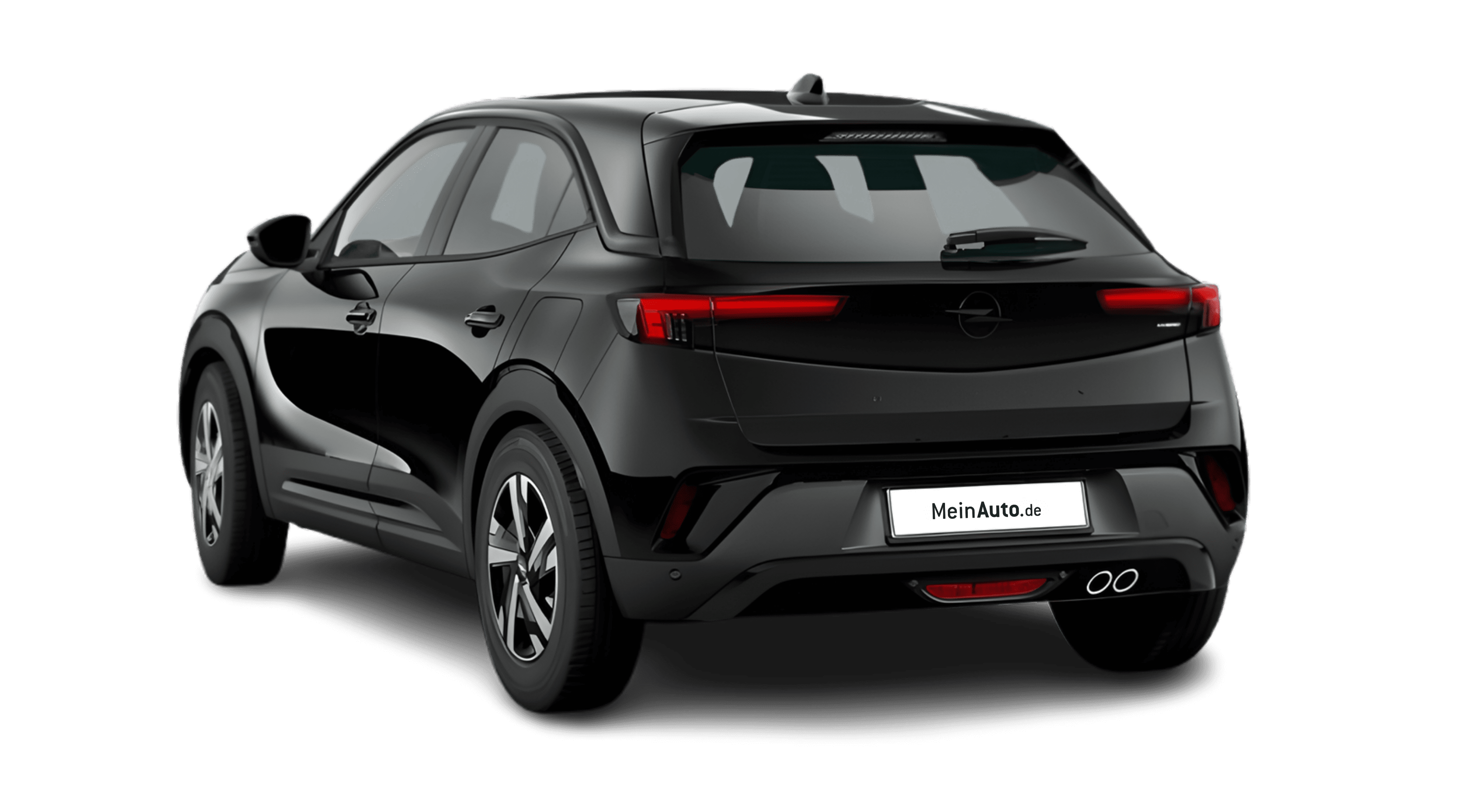 Schräge Heckansicht eines Opel Mokka, freigestellt