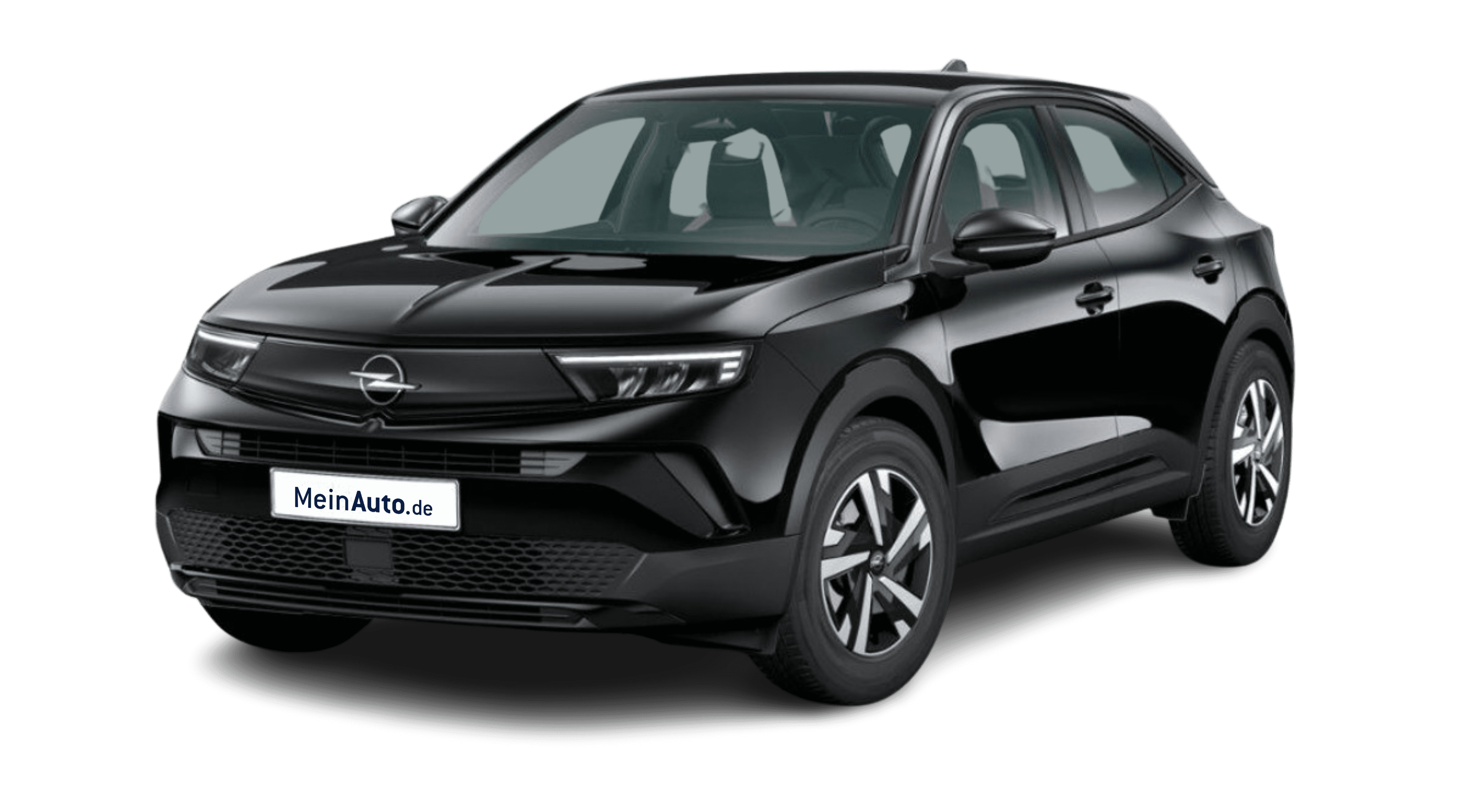 Schräge Frontansicht eines Opel Mokka, freigestellt