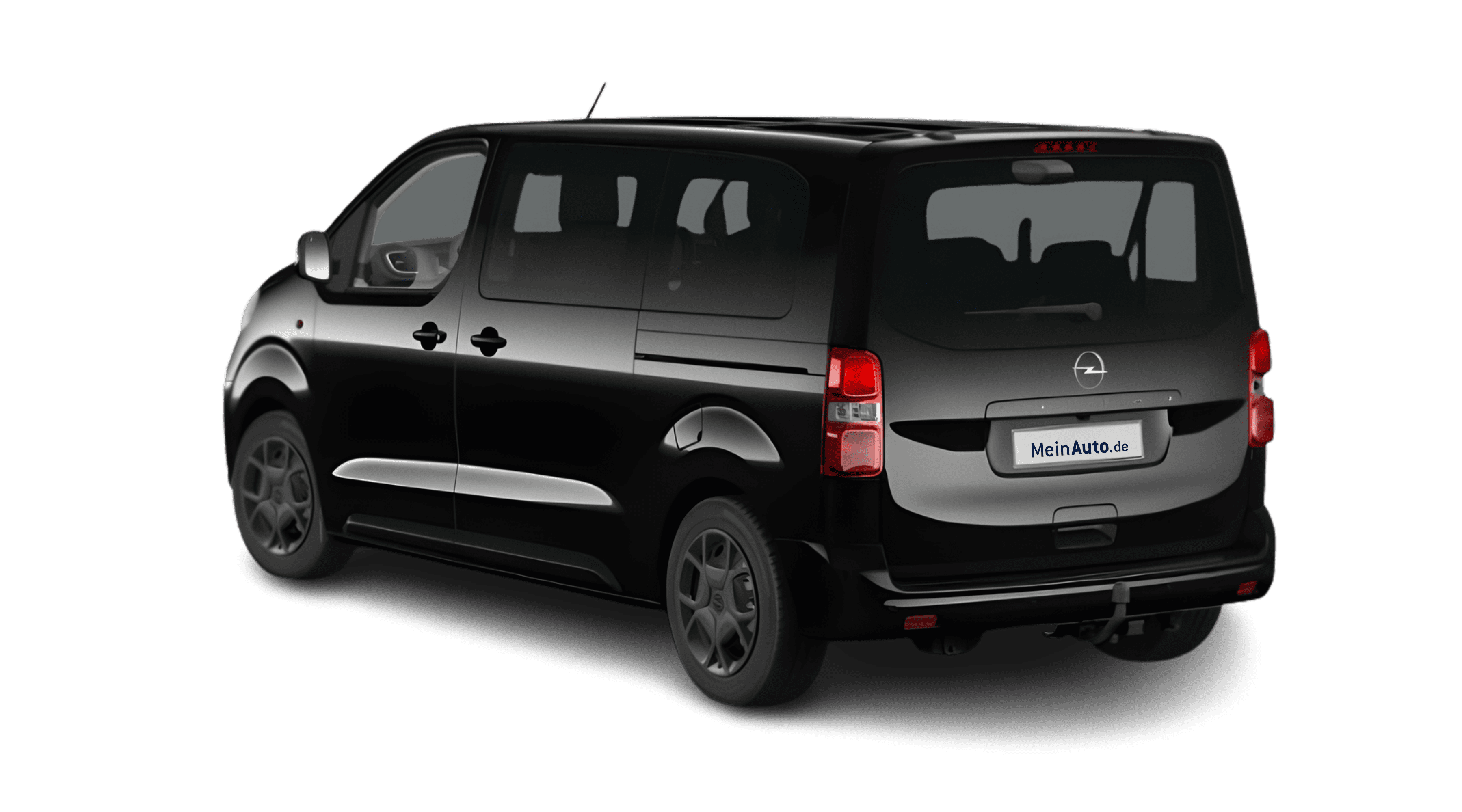 Schräge Heckansicht eines Opel Zafira, freigestellt