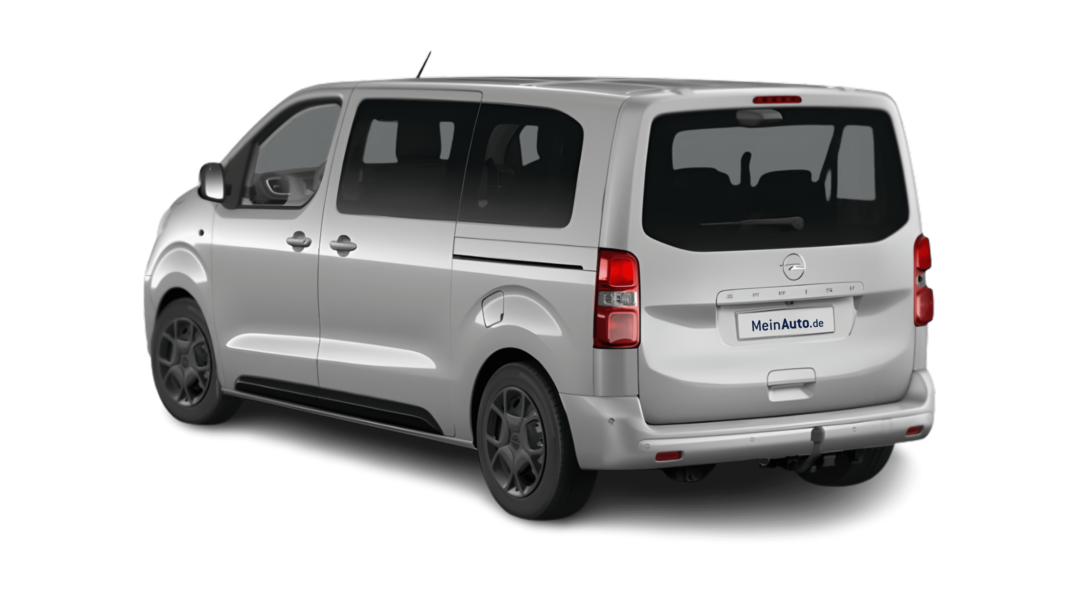 Schräge Heckansicht eines Opel Zafira, freigestellt