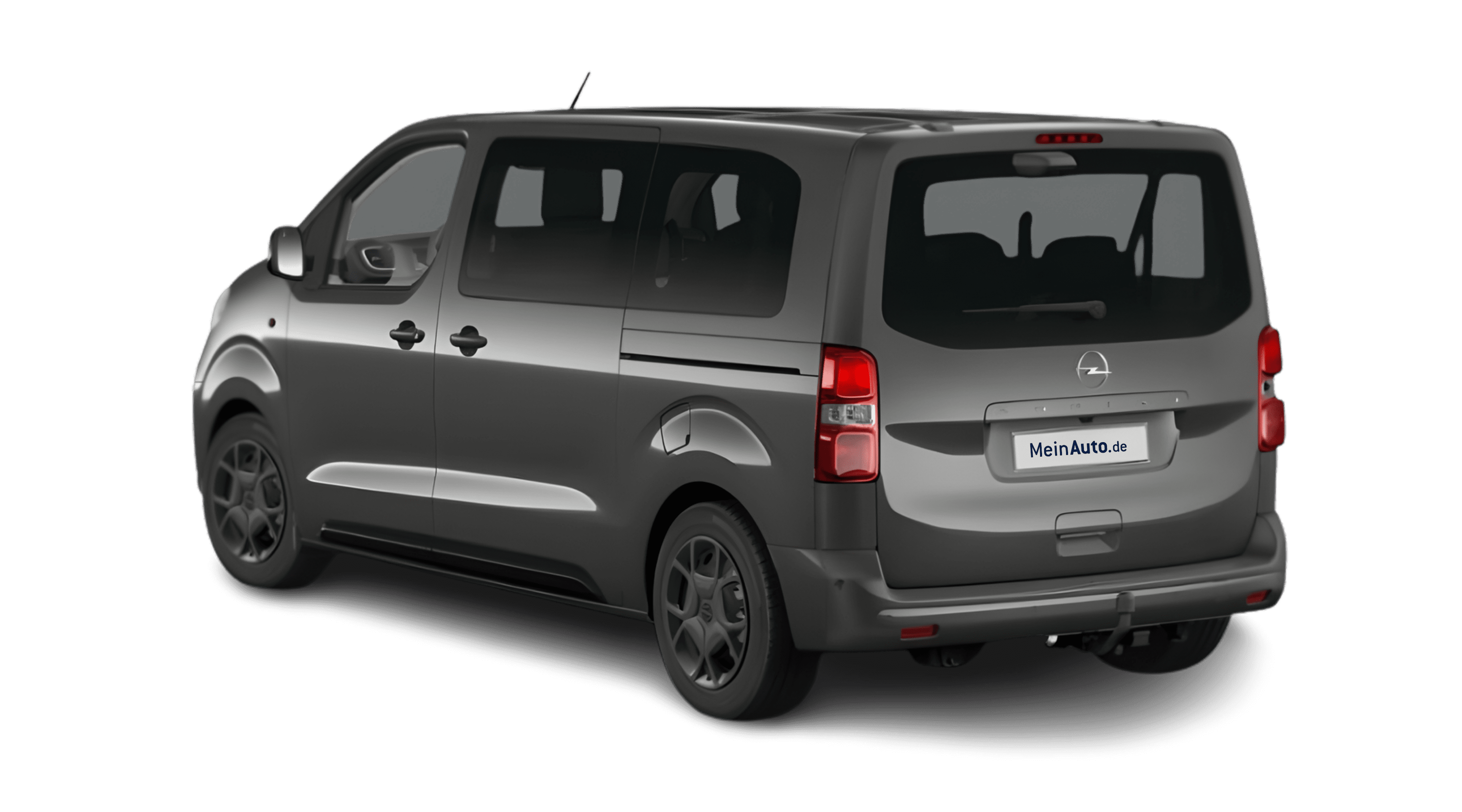 Schräge Heckansicht eines Opel Zafira, freigestellt