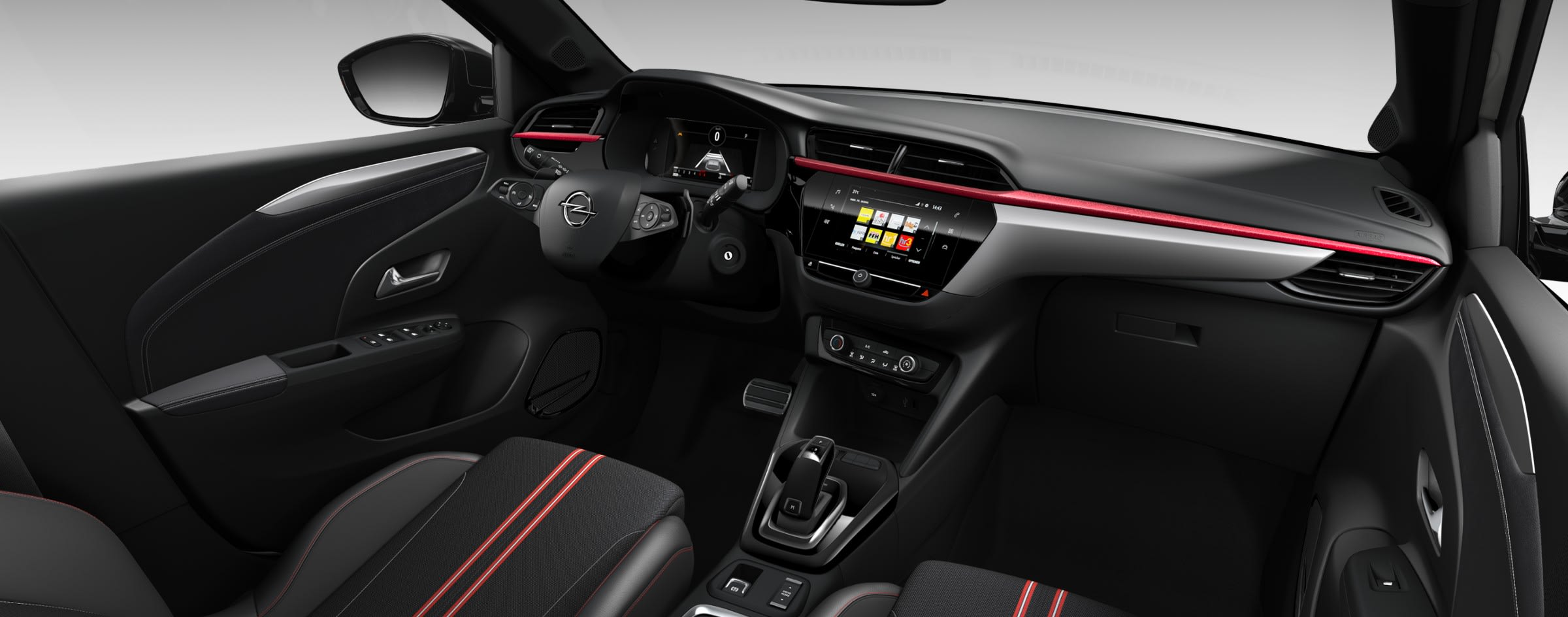 Ansicht des Armaturenbretts eines Opel Corsa