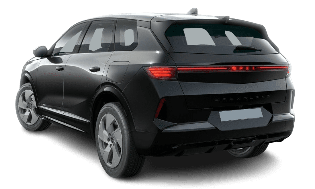 Schräge Heckansicht eines Opel Grandland, freigestellt