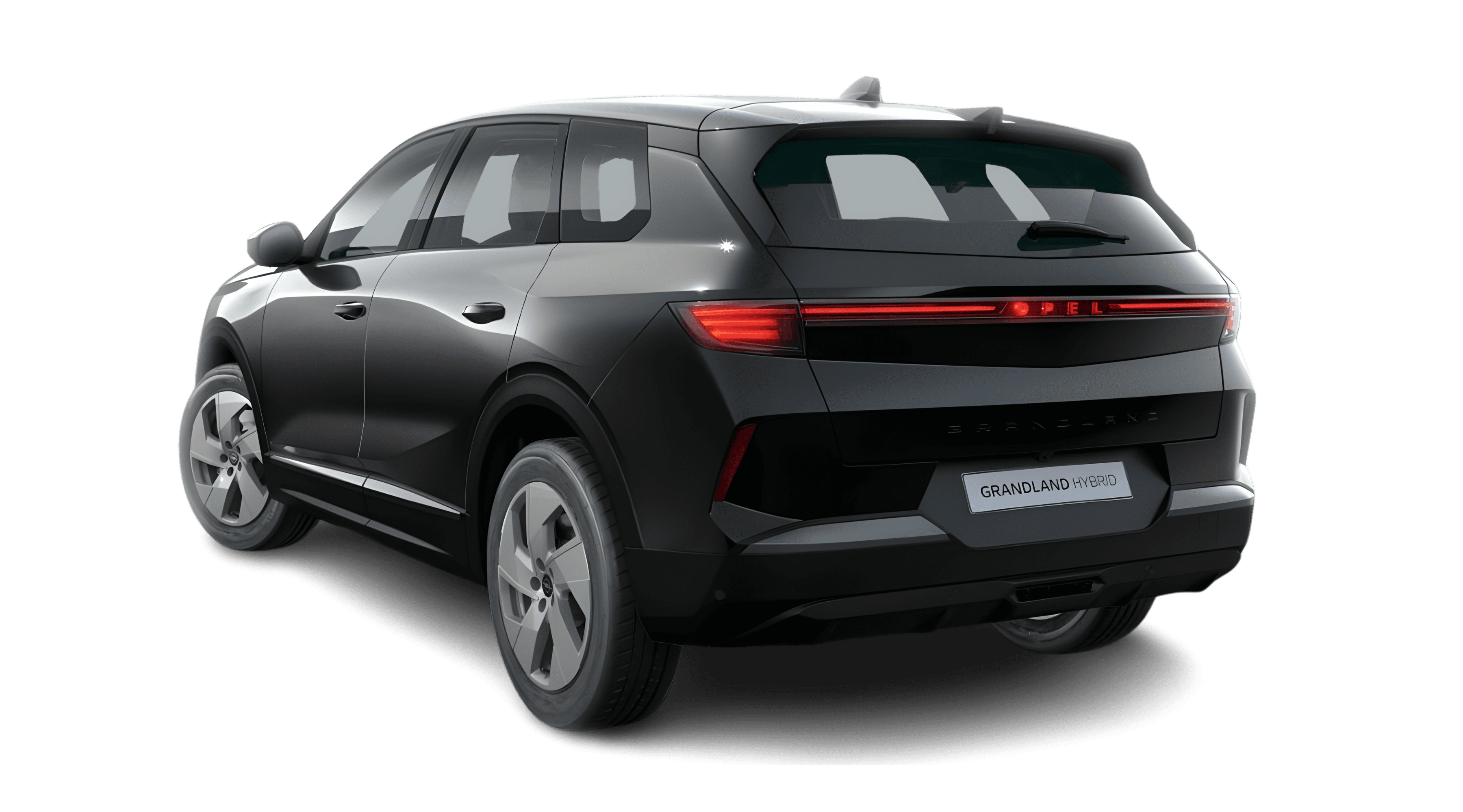 Schräge Heckansicht eines Opel Grandland, freigestellt