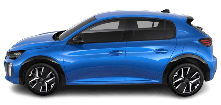 Seitenansicht eines Peugeot 208