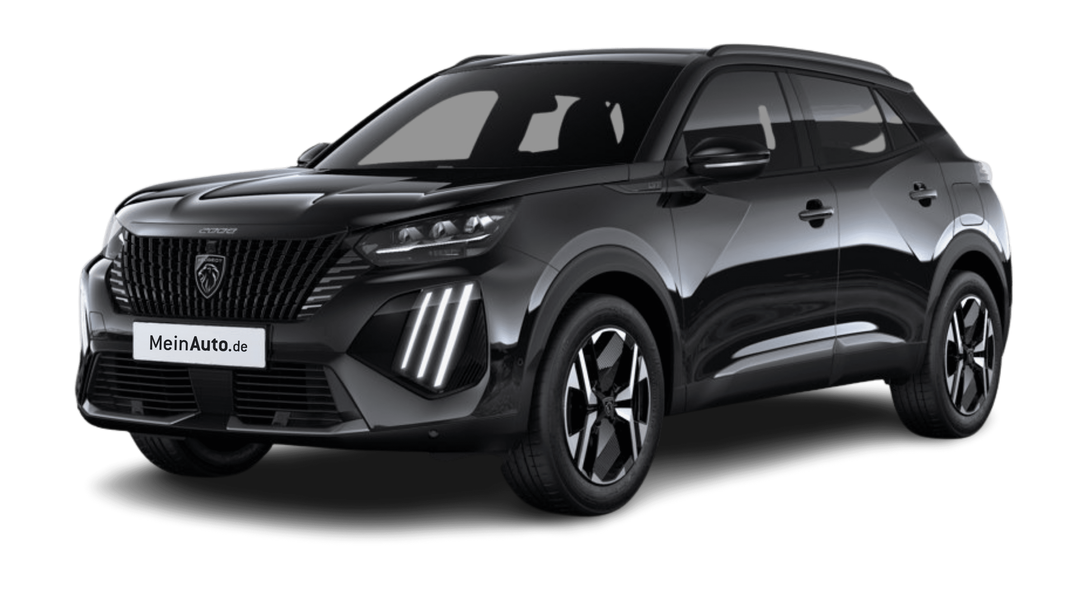 Schräge Frontansicht eines Peugeot 2008, freigestellt