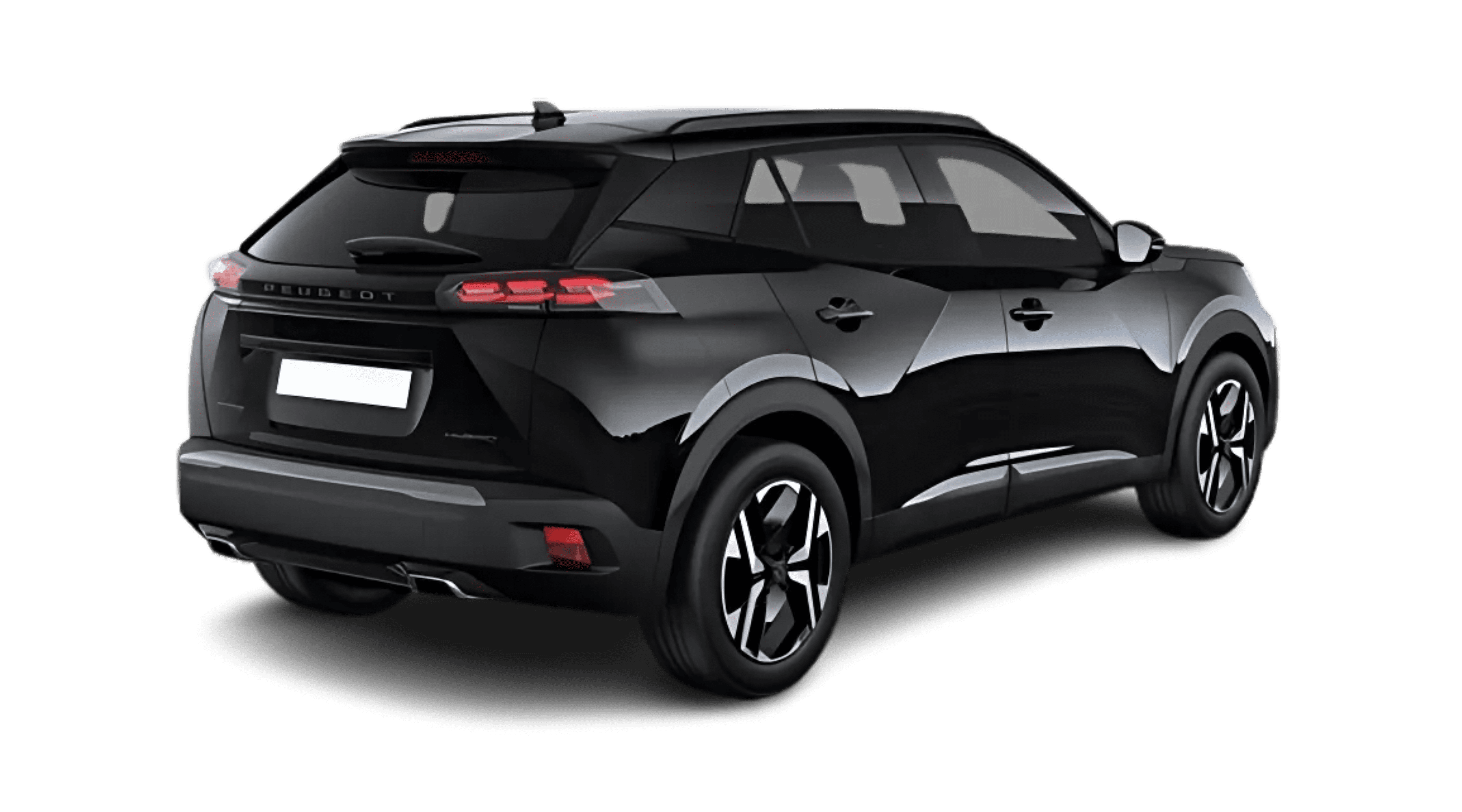 Heckansicht auf einen Peugeot 2008
