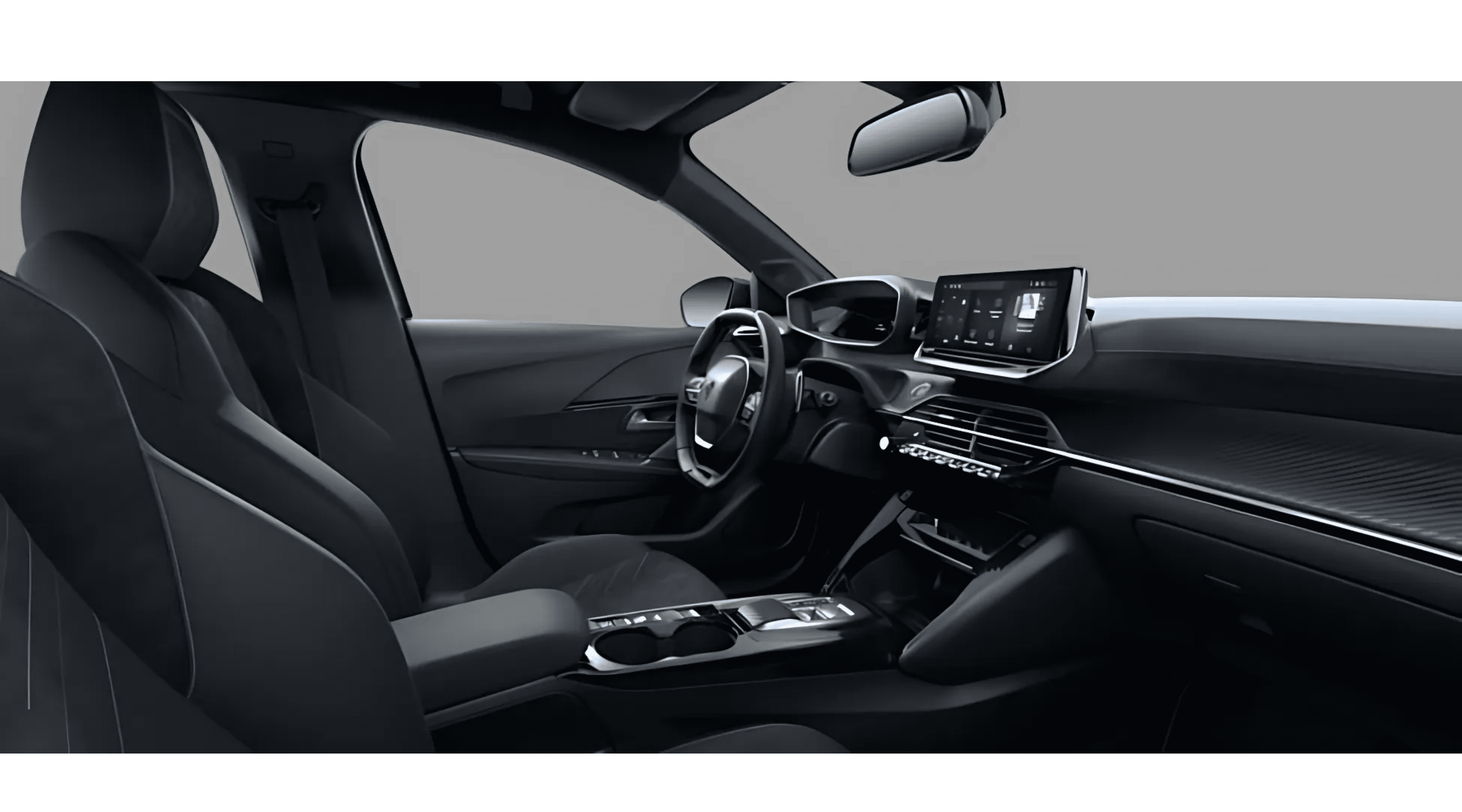 Detailansicht der Mittelkonsole eines Peugeot 208