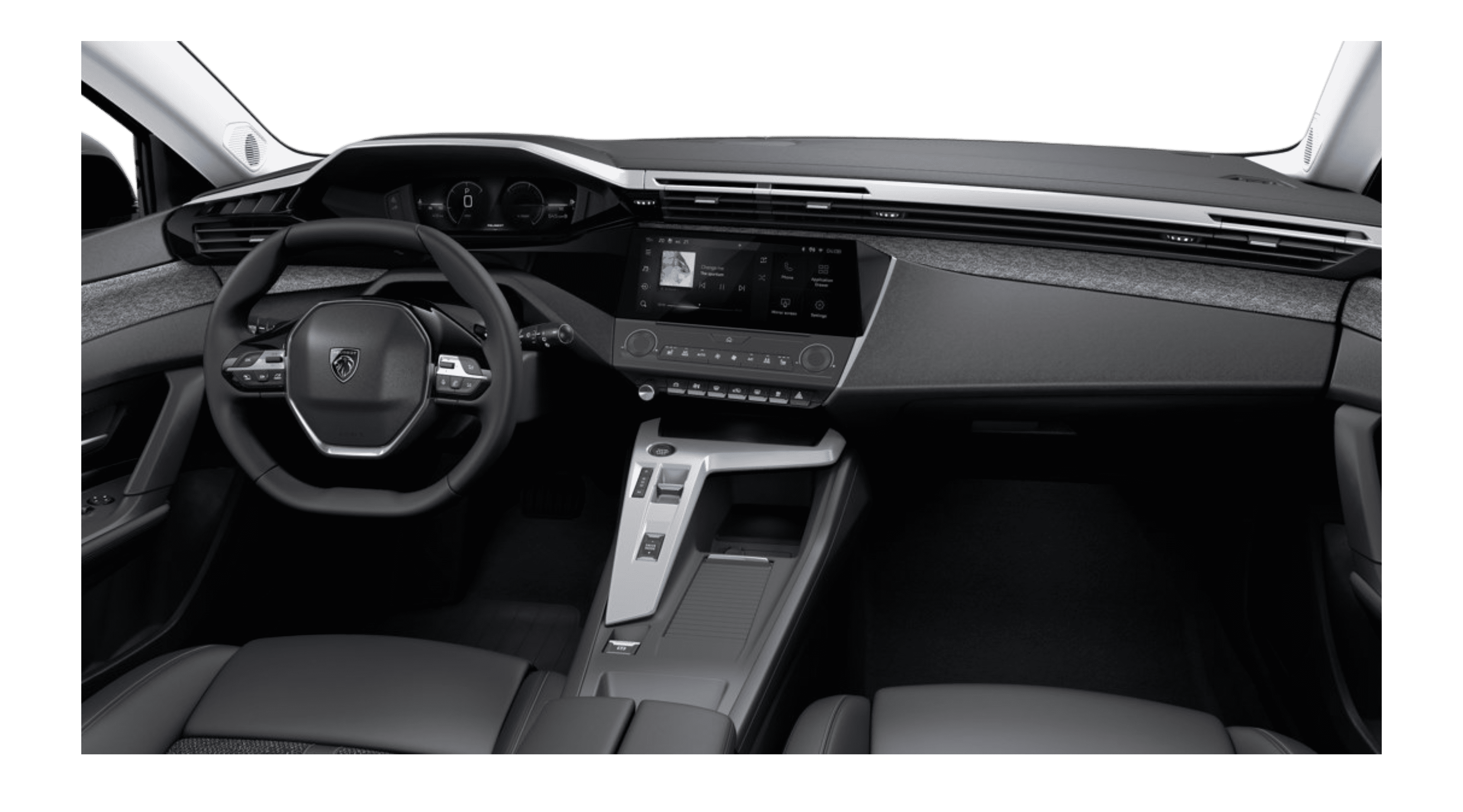 Ansicht des Armaturenbretts eines Peugeot 408