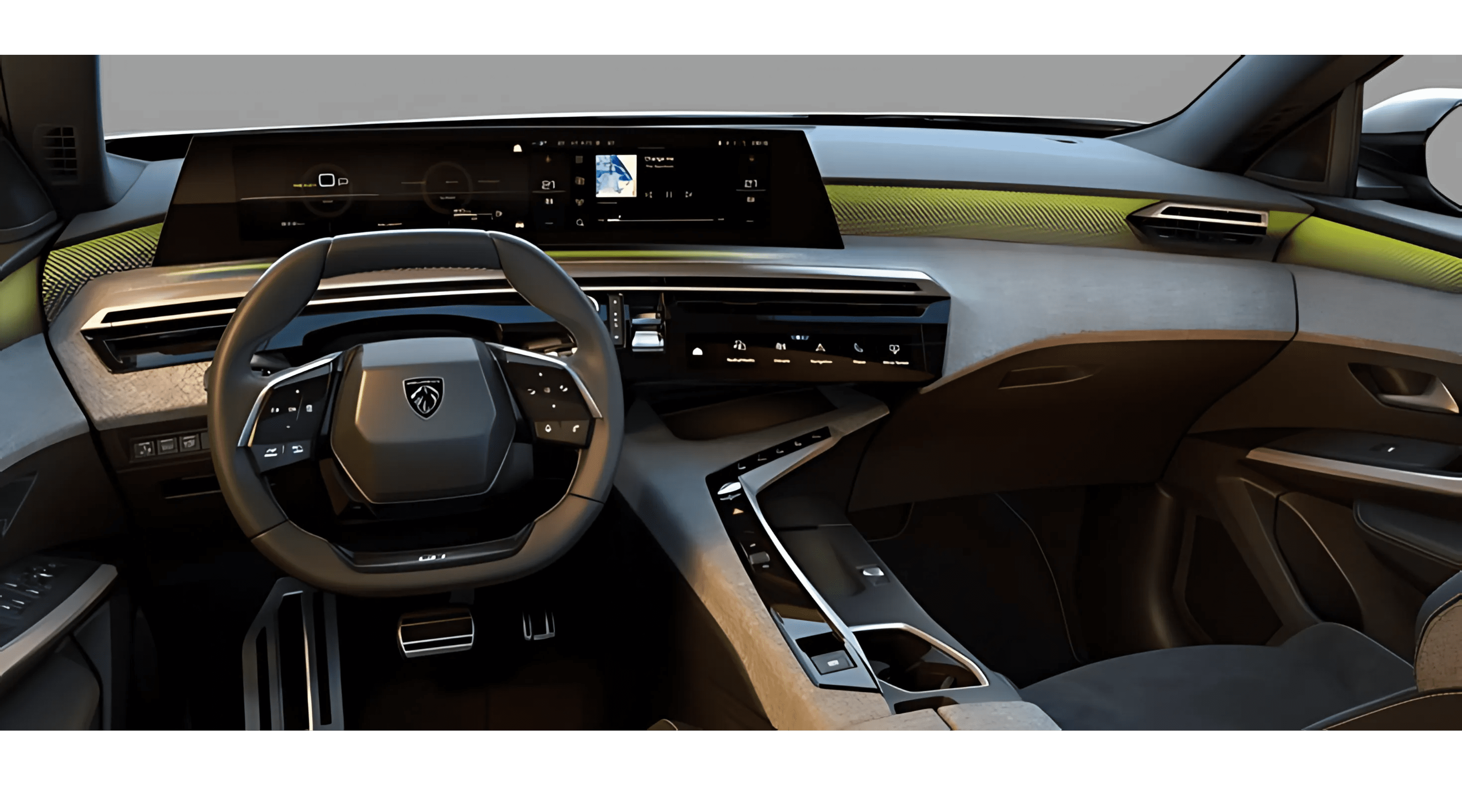 Ansicht des Armaturenbretts eines Peugeot 5008