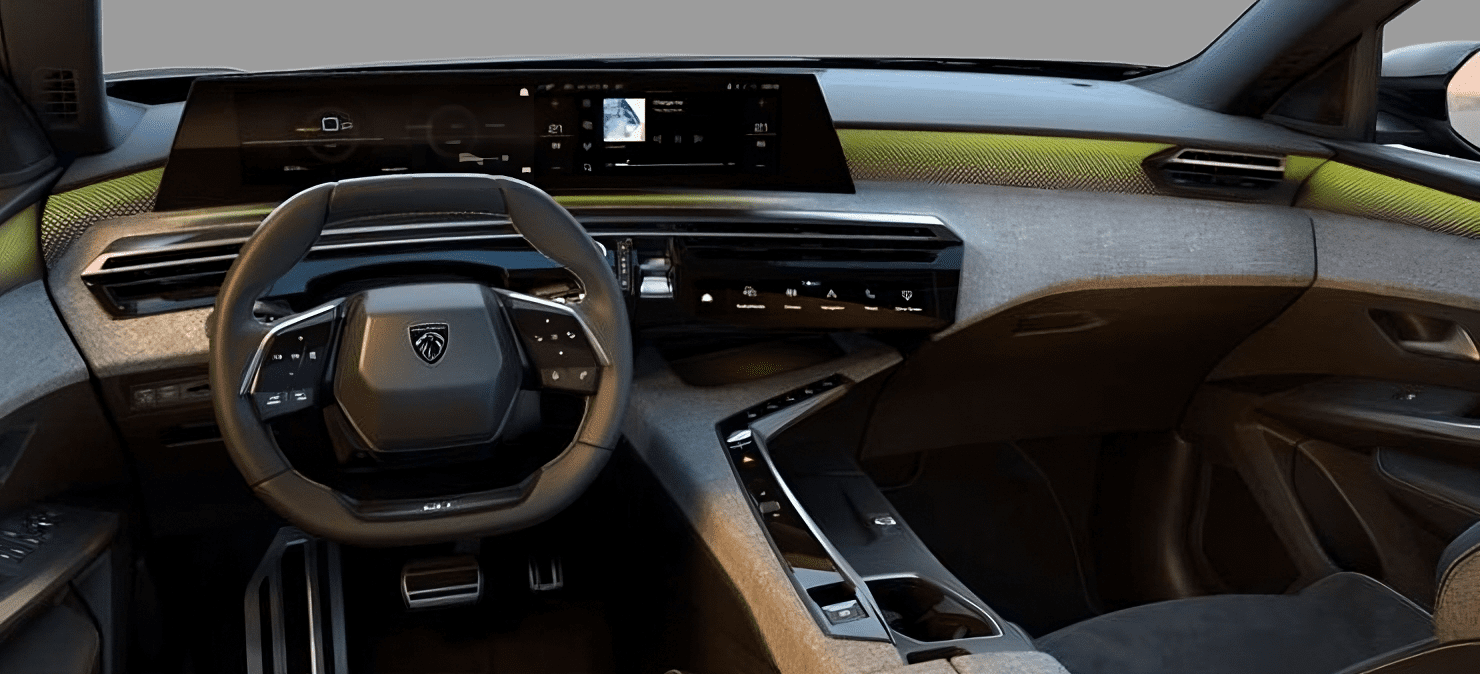 Ansicht des Armaturenbretts eines Peugeot 5008
