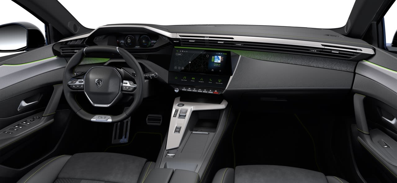 Ansicht des Armaturenbretts eines Peugeot 408