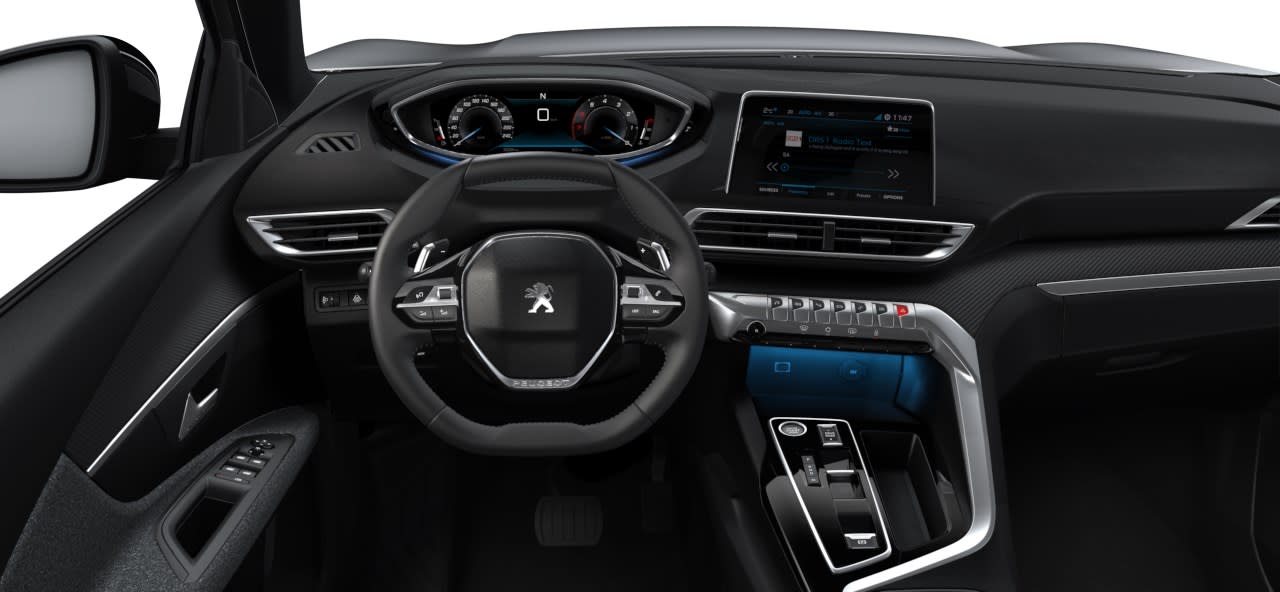 Ansicht des Armaturenbretts eines Peugeot 5008