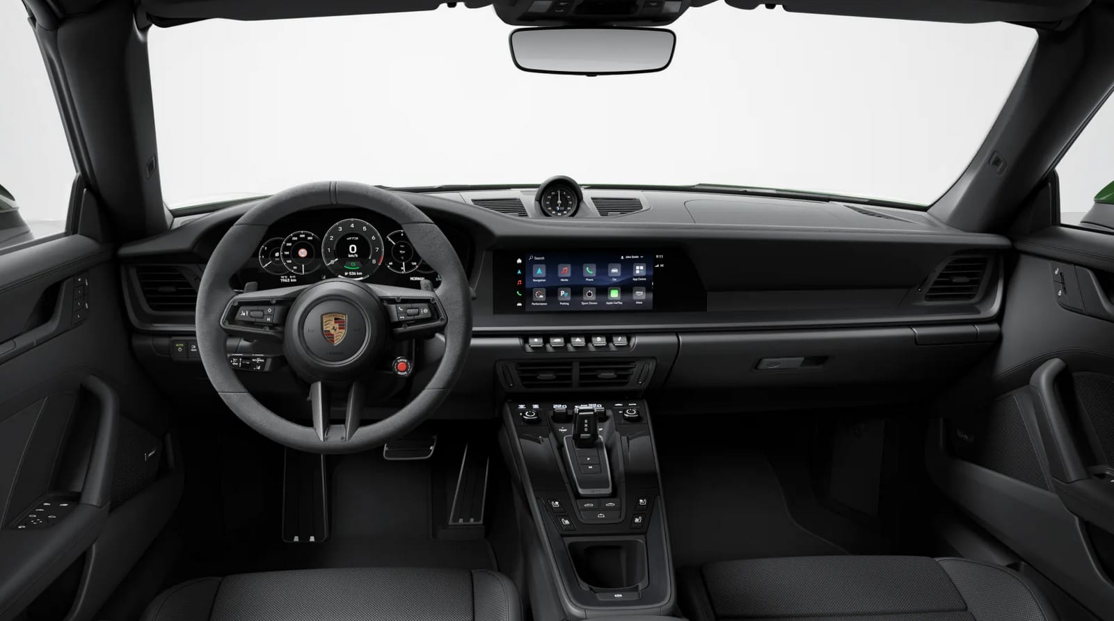 Ansicht des Armaturenbretts eines Porsche 911