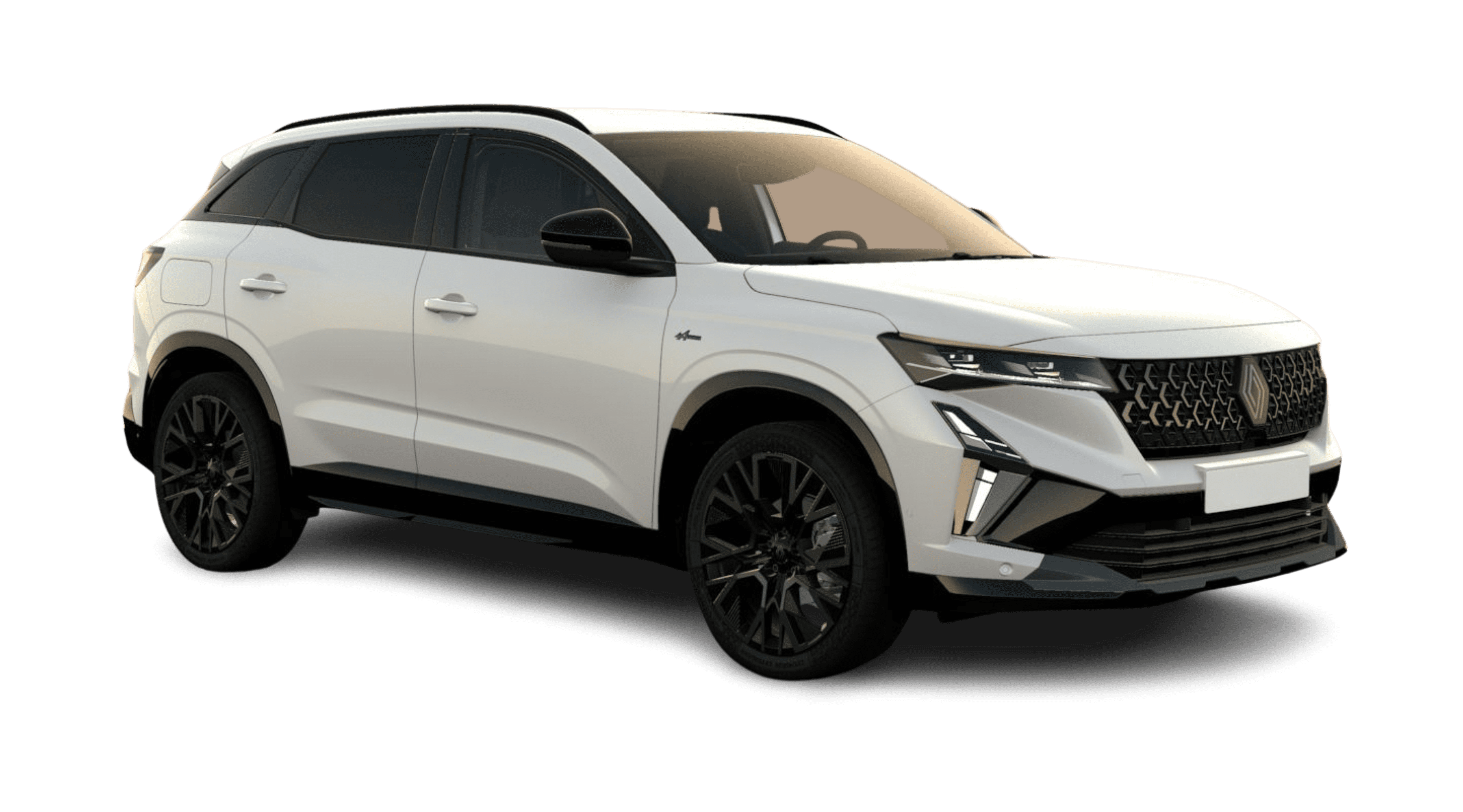 Schräge Frontansicht eines Renault Austral, freigestellt