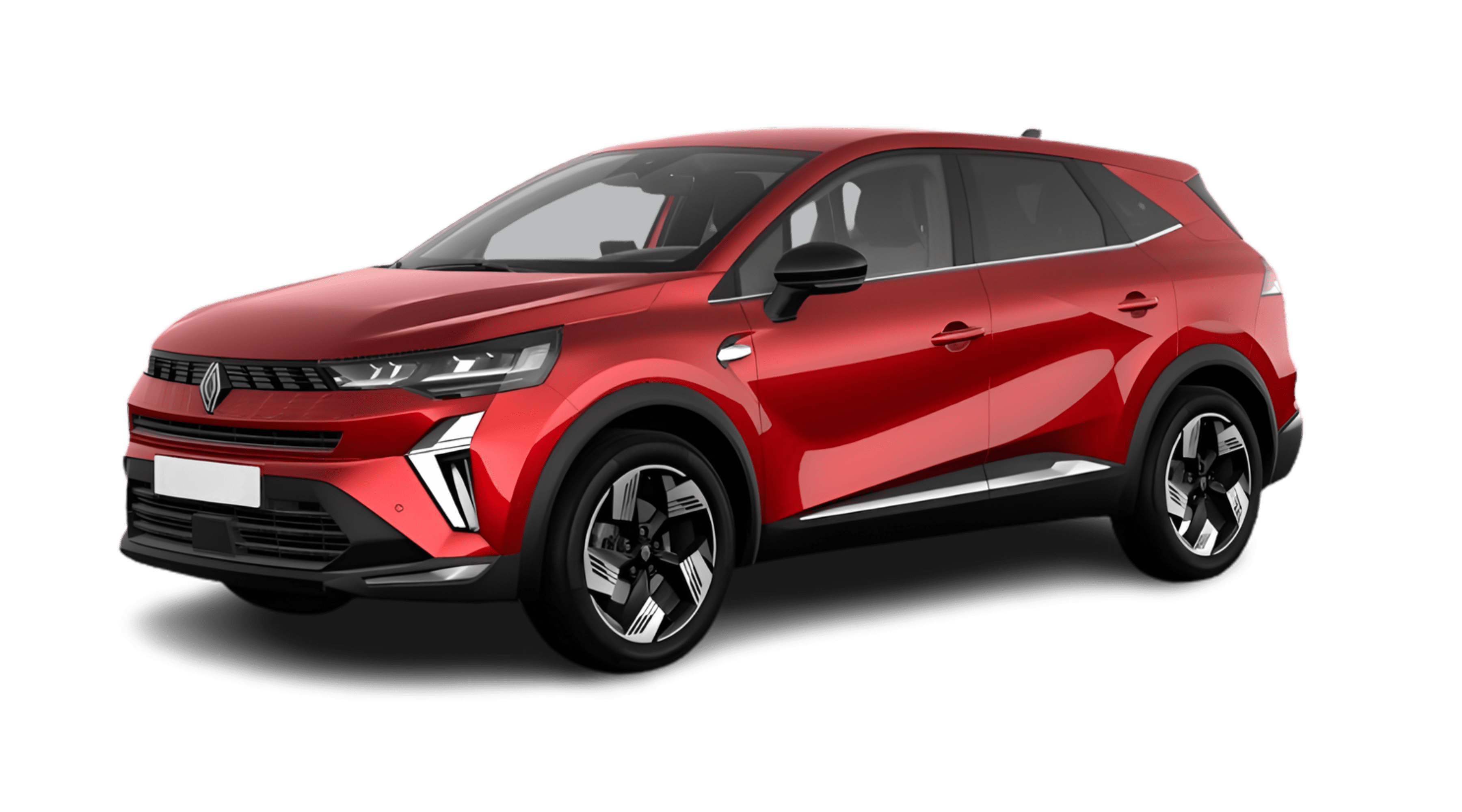 Schräge Frontansicht eines Renault Symbioz, freigestellt