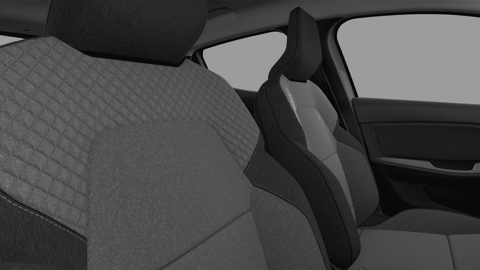 Ansicht der Frontsitze eines Renault Clio