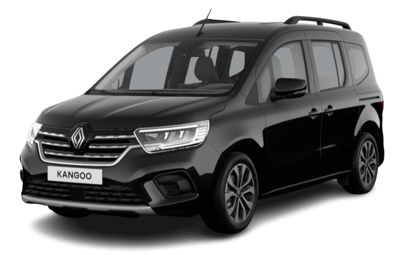 Frontansicht auf einen Renault Kangoo, freigestellt